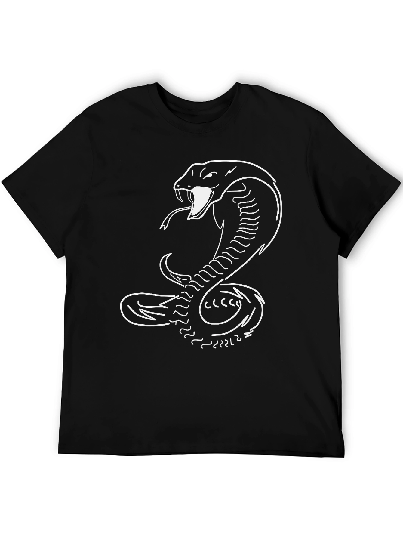 Black Cobra Graphic Tee - Men's Black T-Shirt view 5