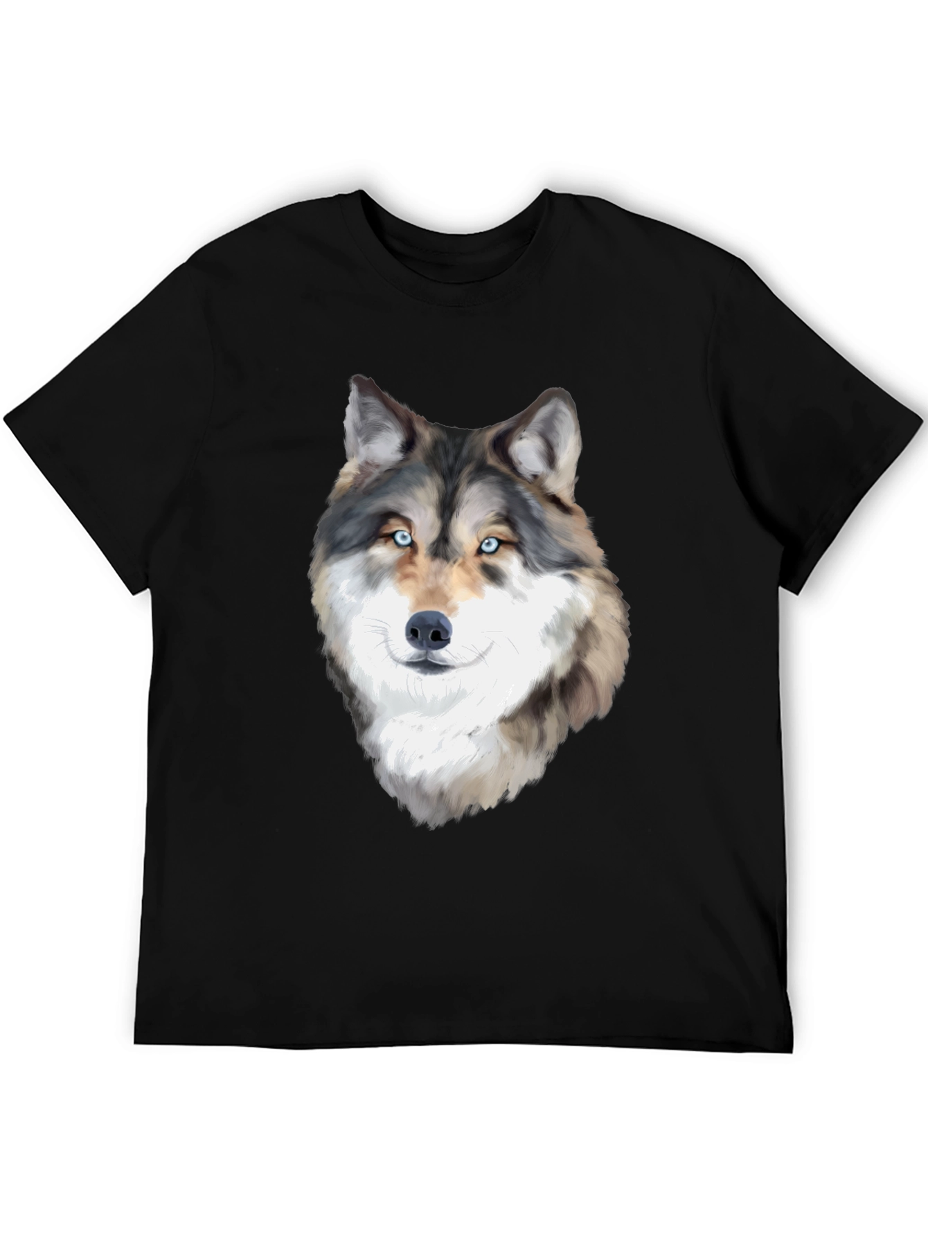 Black Wolf Graphic T-Shirt - Black view 5
