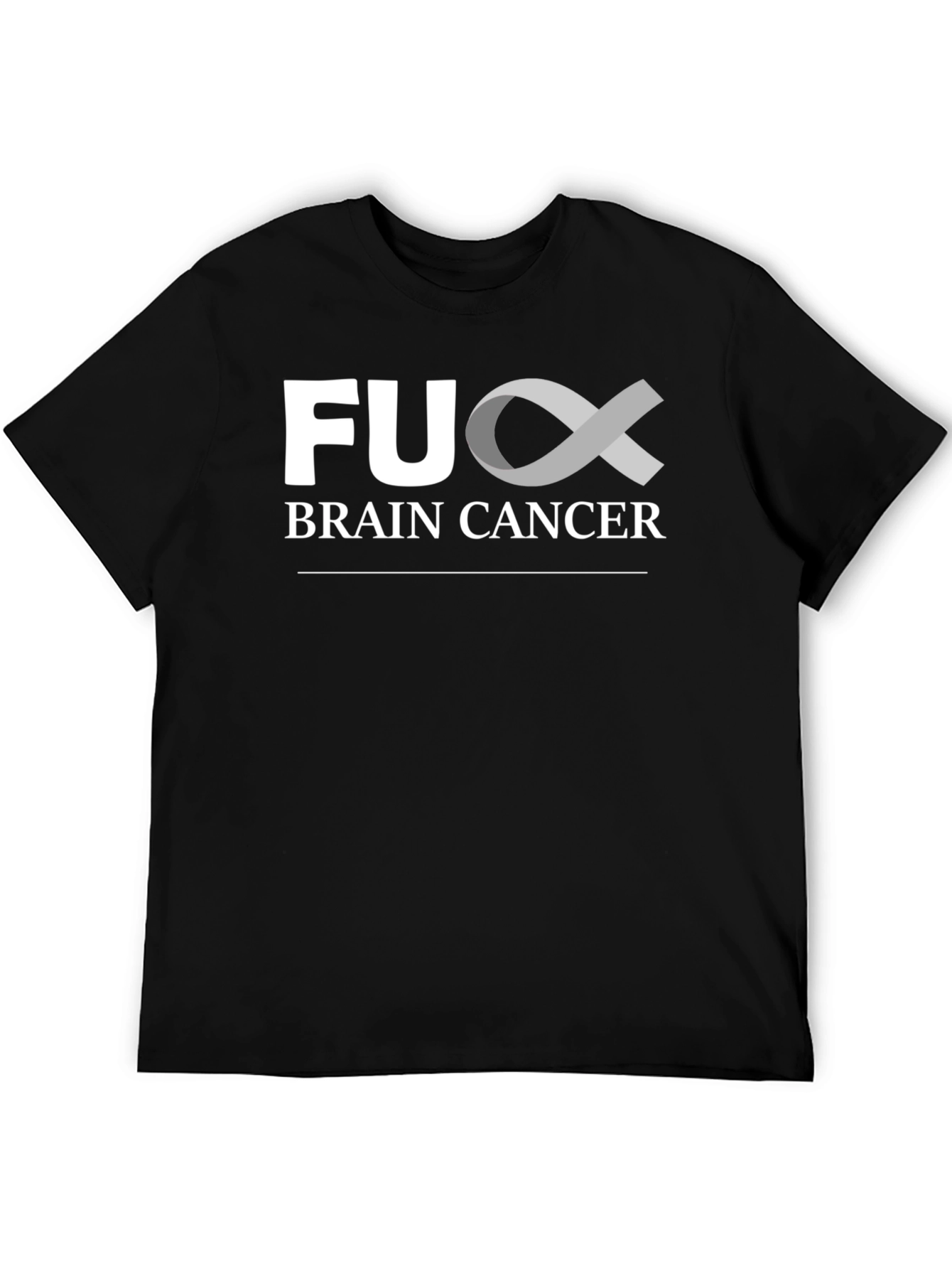 Black FU Brain Cancer Awareness T-Shirt - Support the Fight! view 5