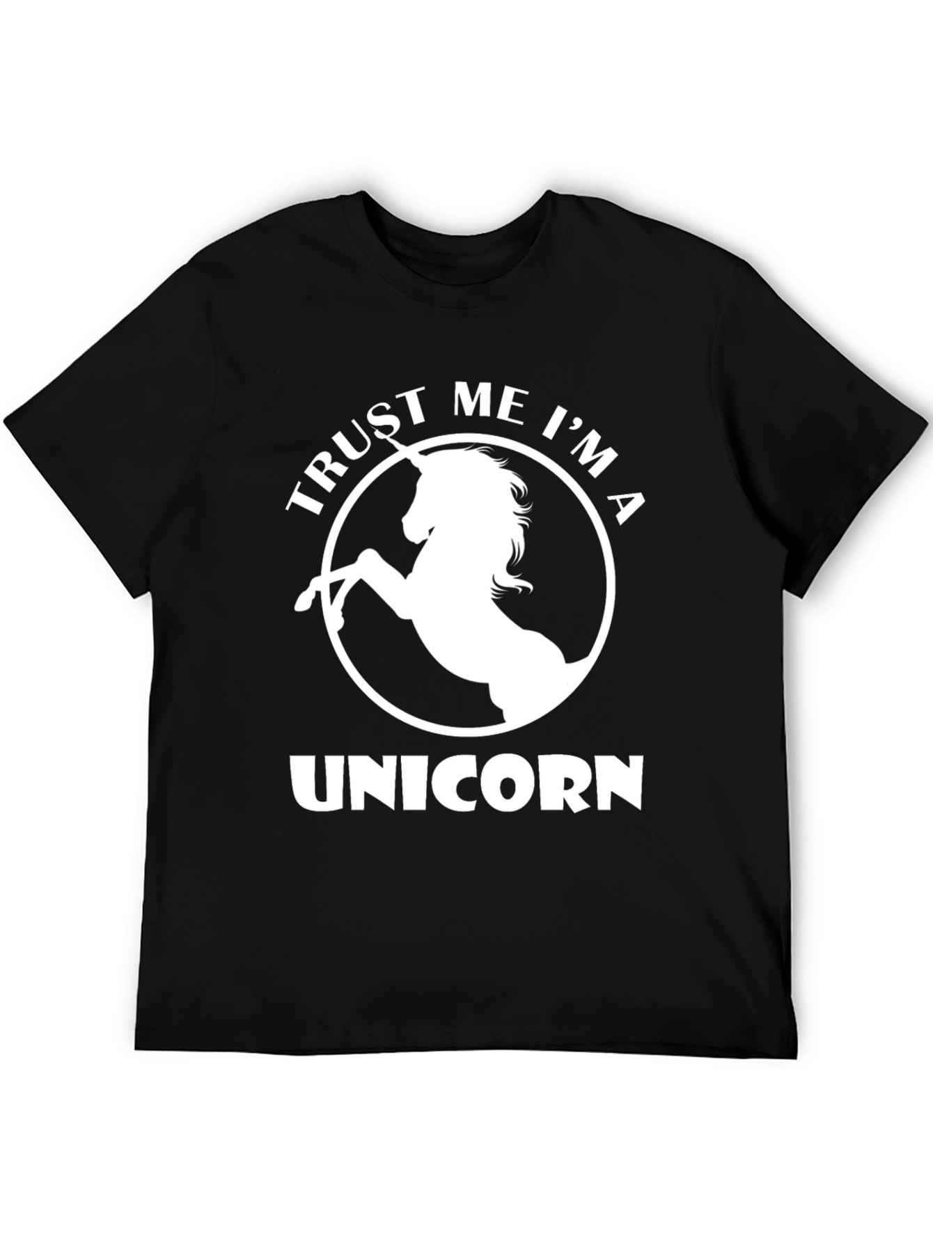 Black Trust Me I'm A Unicorn T-Shirt - Black view 5