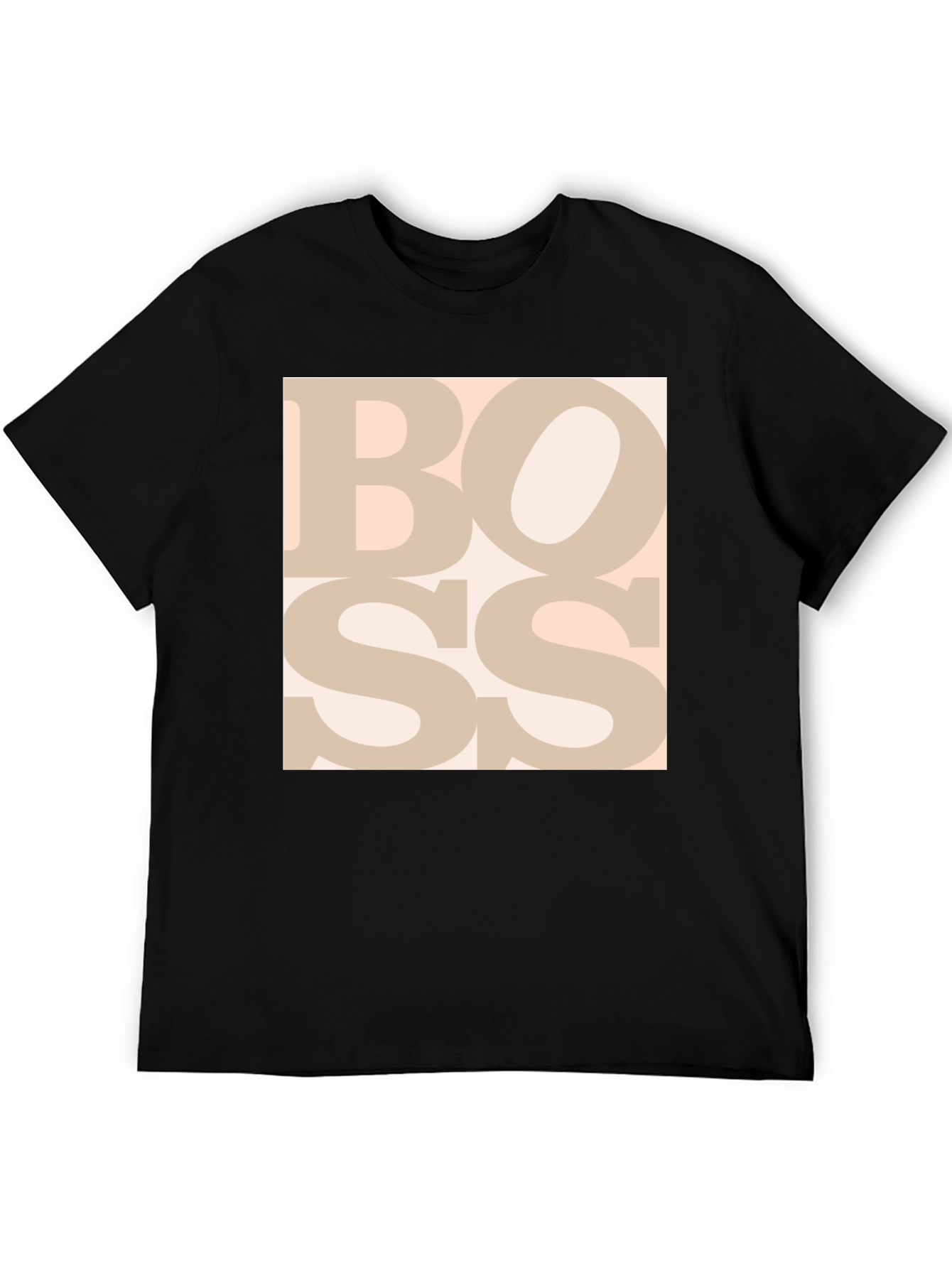Black Bold BOSS Graphic Tee - Black Cotton T-Shirt view 5