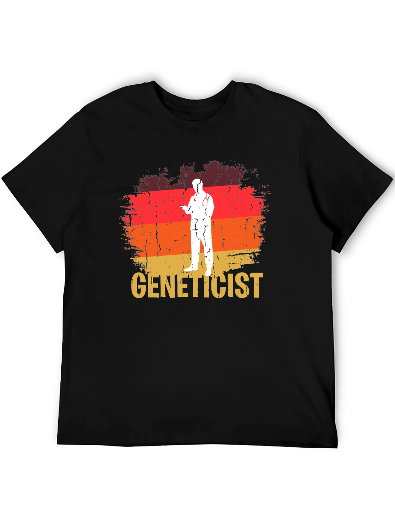 Black Genetics T-Shirt - Retro Design - Soft Cotton Blend view 5