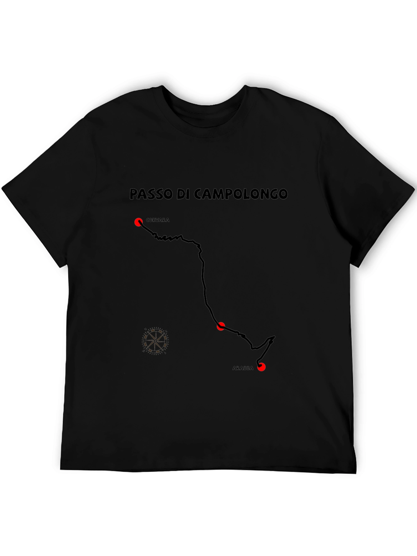 Black Passo di Campolongo T-Shirt Black view 5