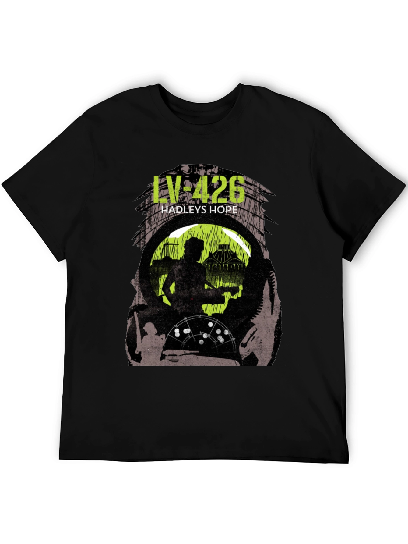 Black LV-426 Hadley's Hope Graphic T-Shirt view 5
