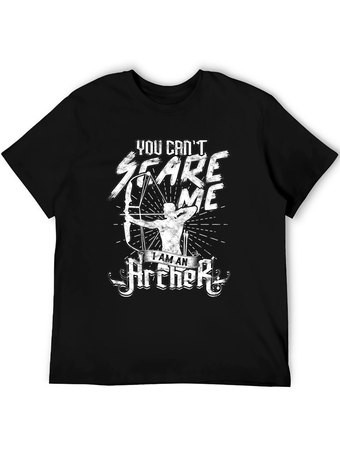 Black Archer T-Shirt - You Can't Scare Me Funny Graphic Tee view 5
