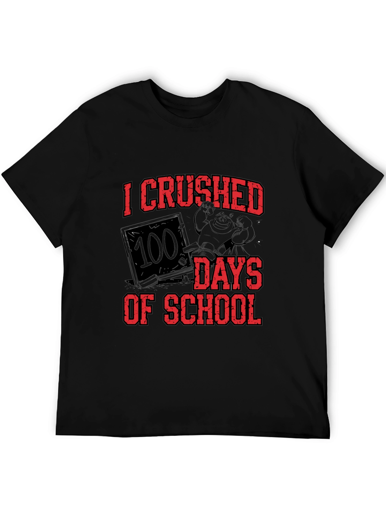 Black I Crushed 100 Days of School T-Shirt view 5