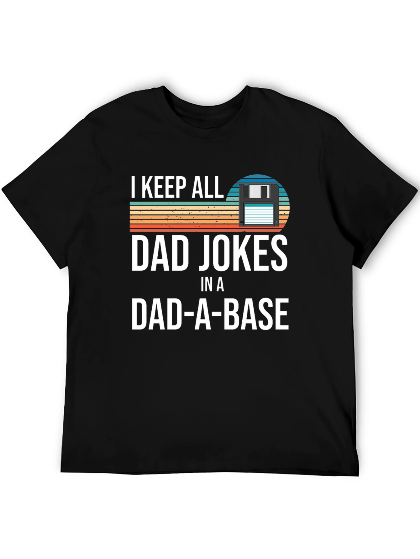 Black Dad Jokes T-Shirt - Dad-A-Base Pun Shirt view 5