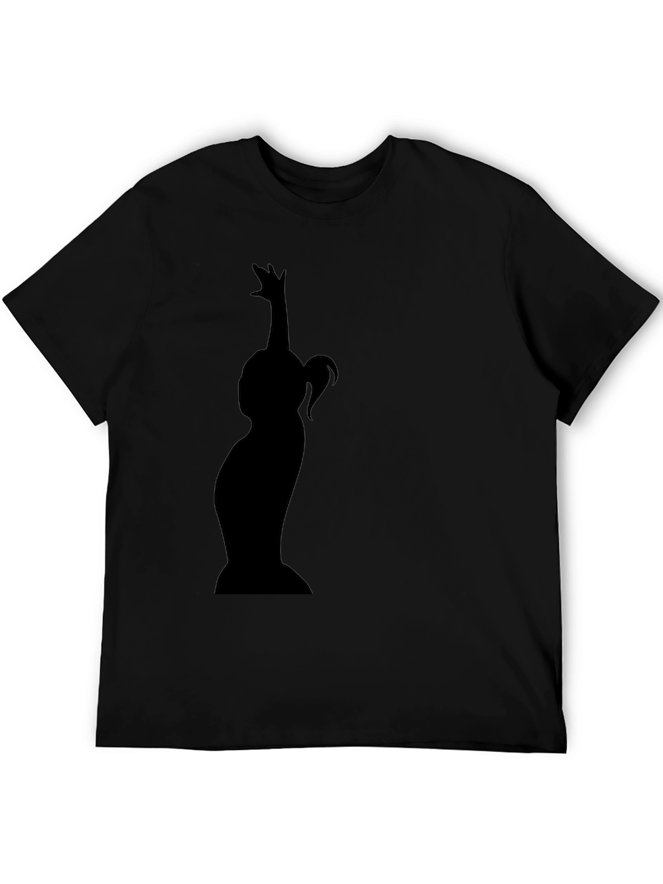 Black Silhouette Graphic Tee - Black Cotton Blend view 5