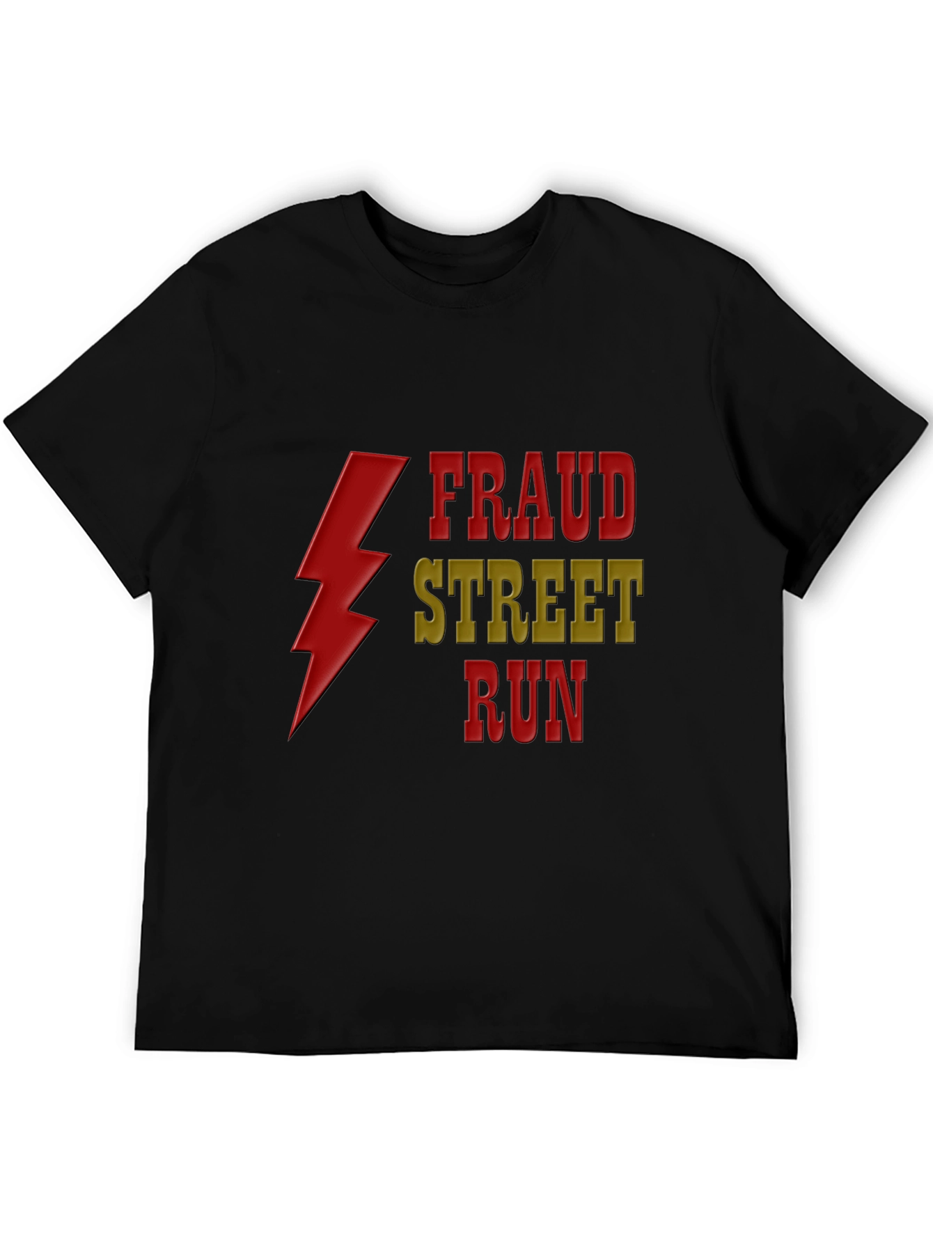 Black Fraud Street Run Graphic T-Shirt view 5