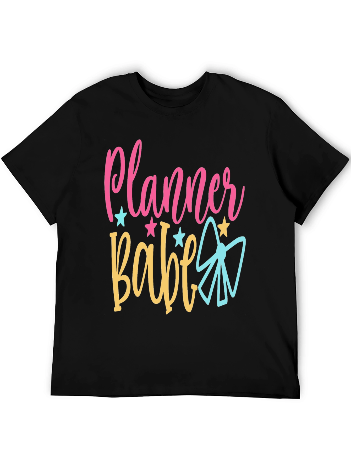 Black Planner Babe Graphic Tee - Cute and Stylish view 5