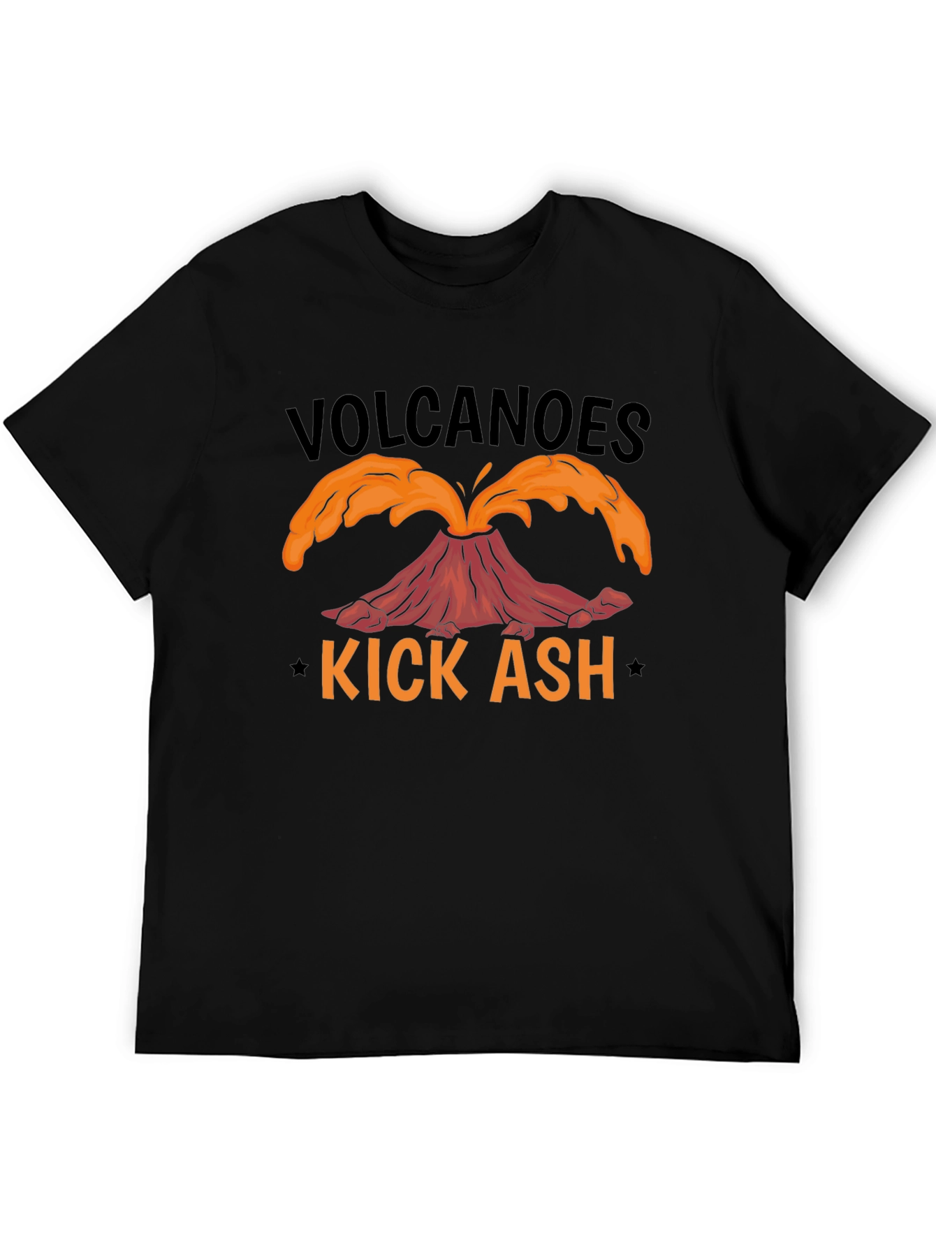 Black Volcanoes Kick Ash T-Shirt - Black view 5