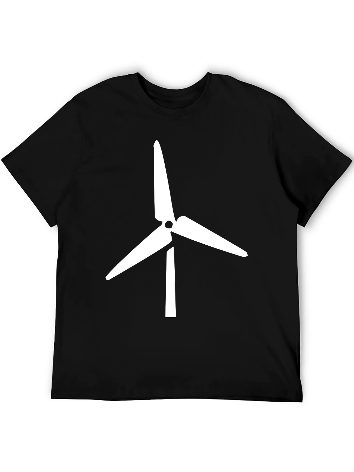 Black Wind Turbine Graphic Tee - Black view 5