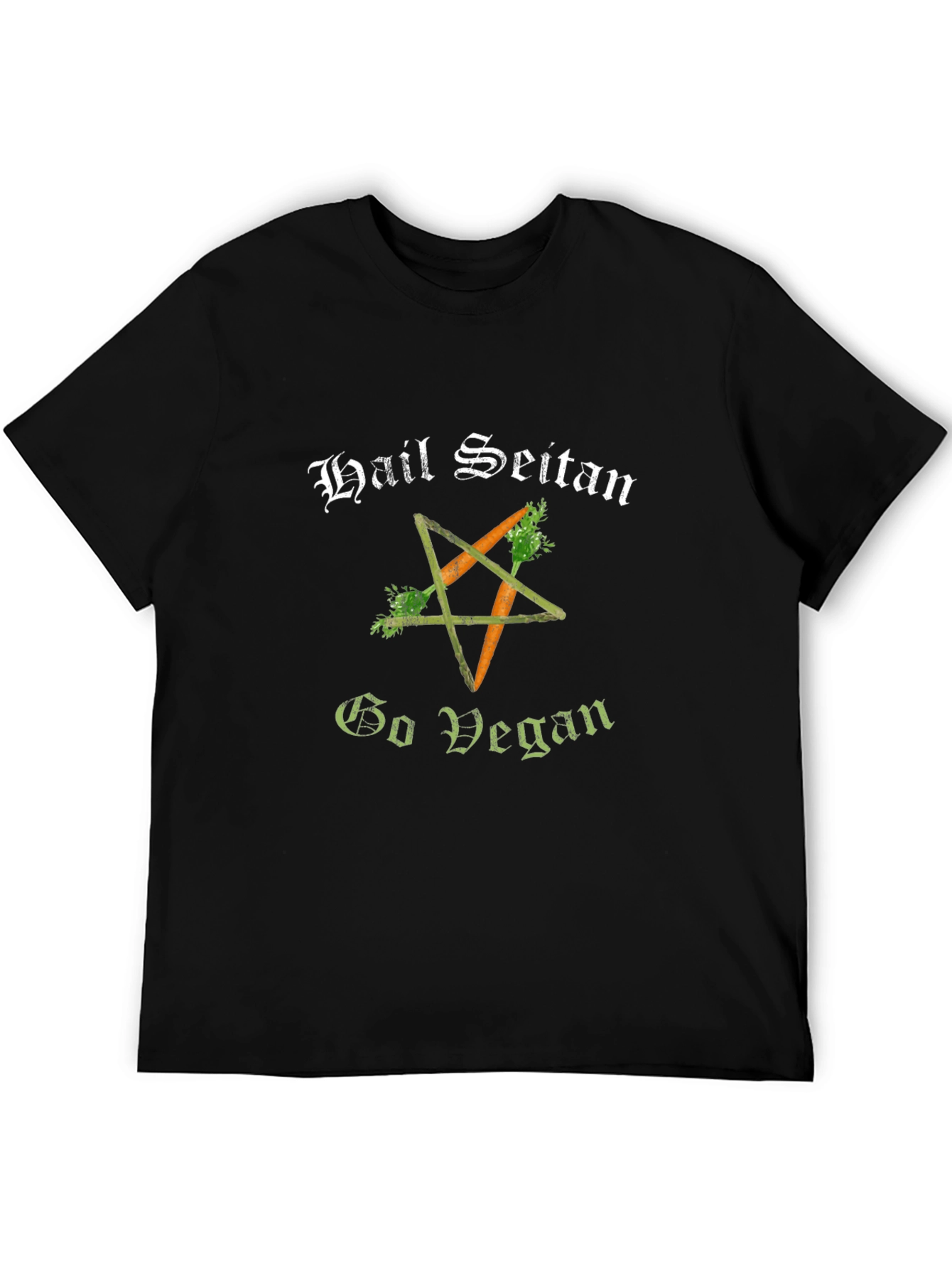 Black Hail Seitan Go Vegan T-Shirt view 5