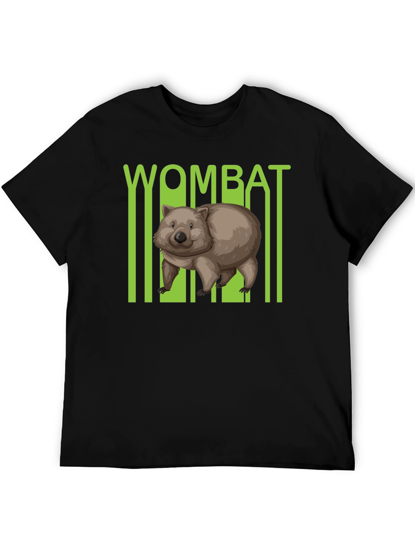 Black Wombat Graphic T-Shirt - Black Cotton Tee view 5