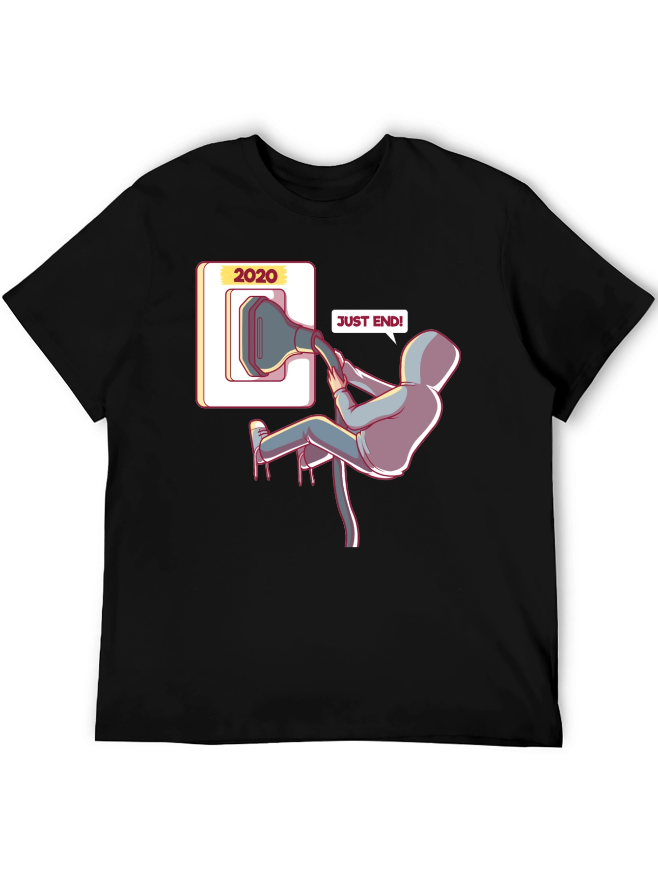 Black 2020 End T-Shirt Funny Novelty Tee view 5