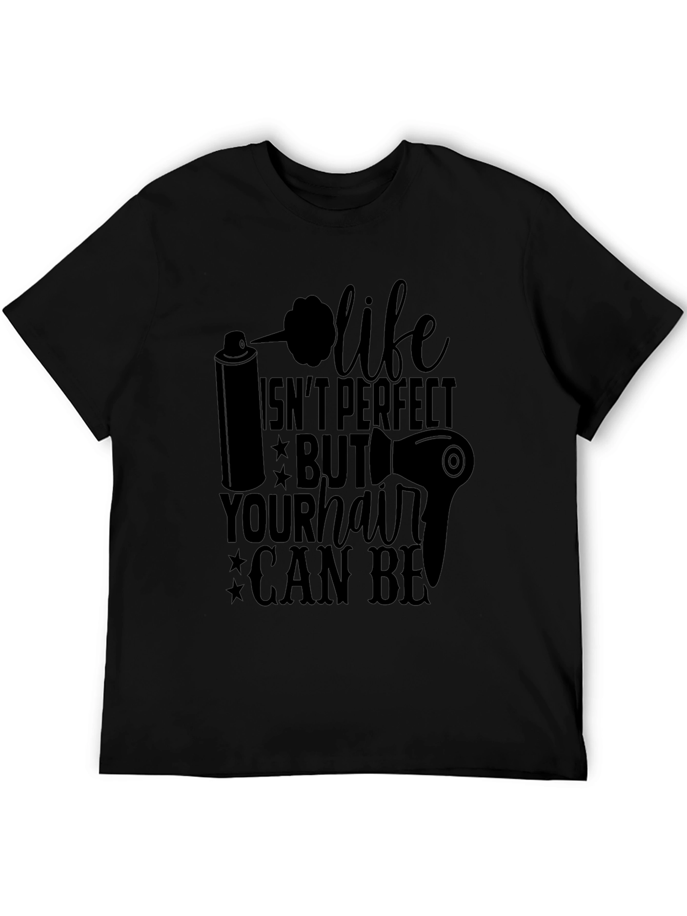 Black Life Isn't Perfect Hair Stylist Graphic T-Shirt view 5