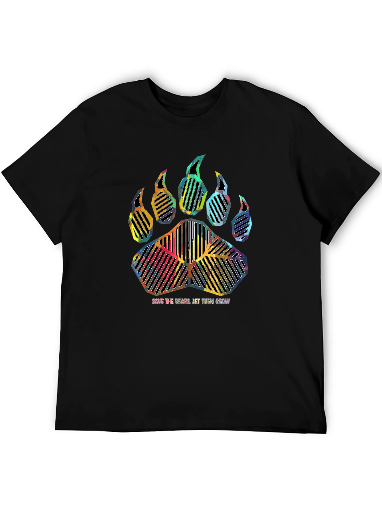 Black Save the Bears Graphic T-Shirt view 5