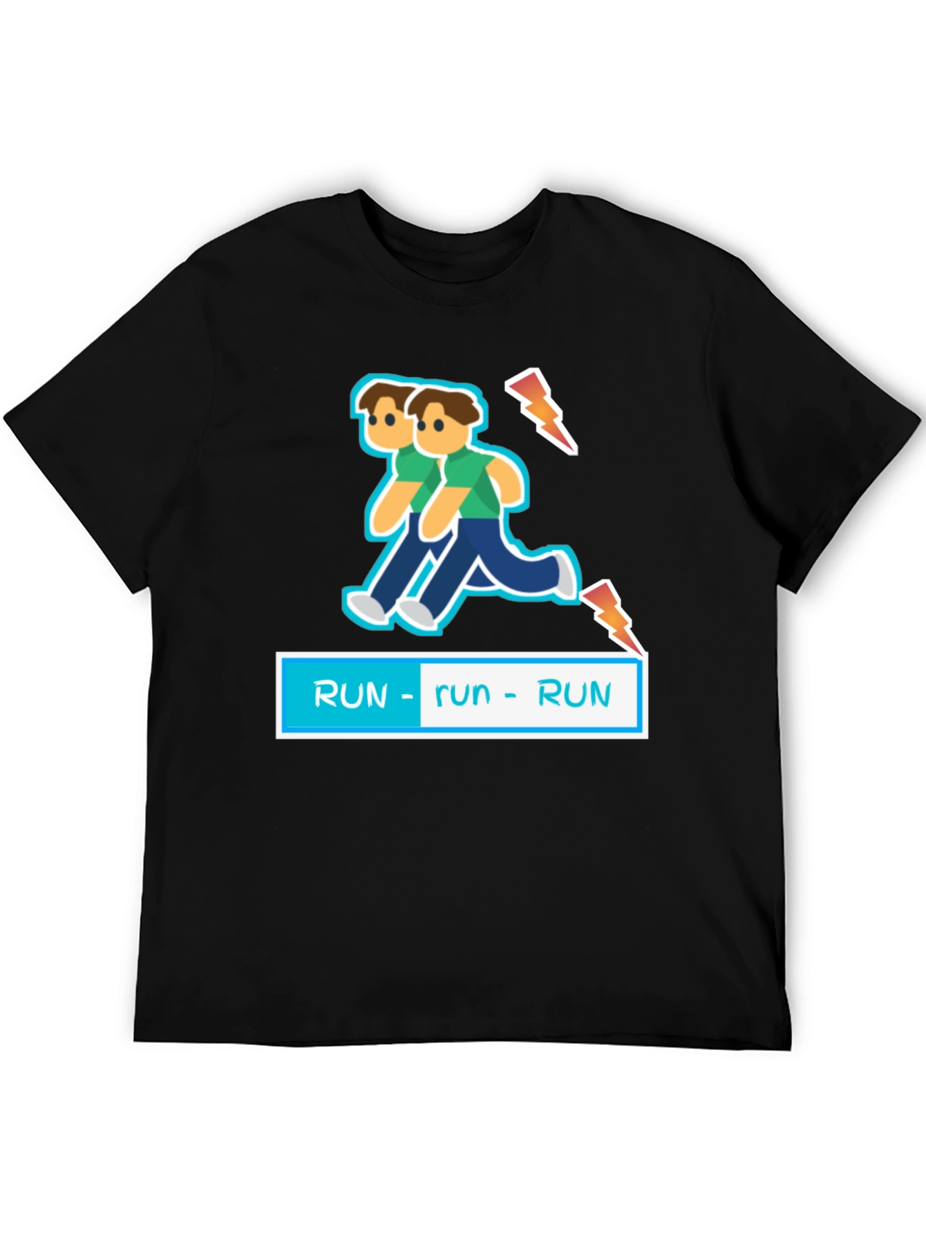 Black Run! Novelty Graphic Tee view 5