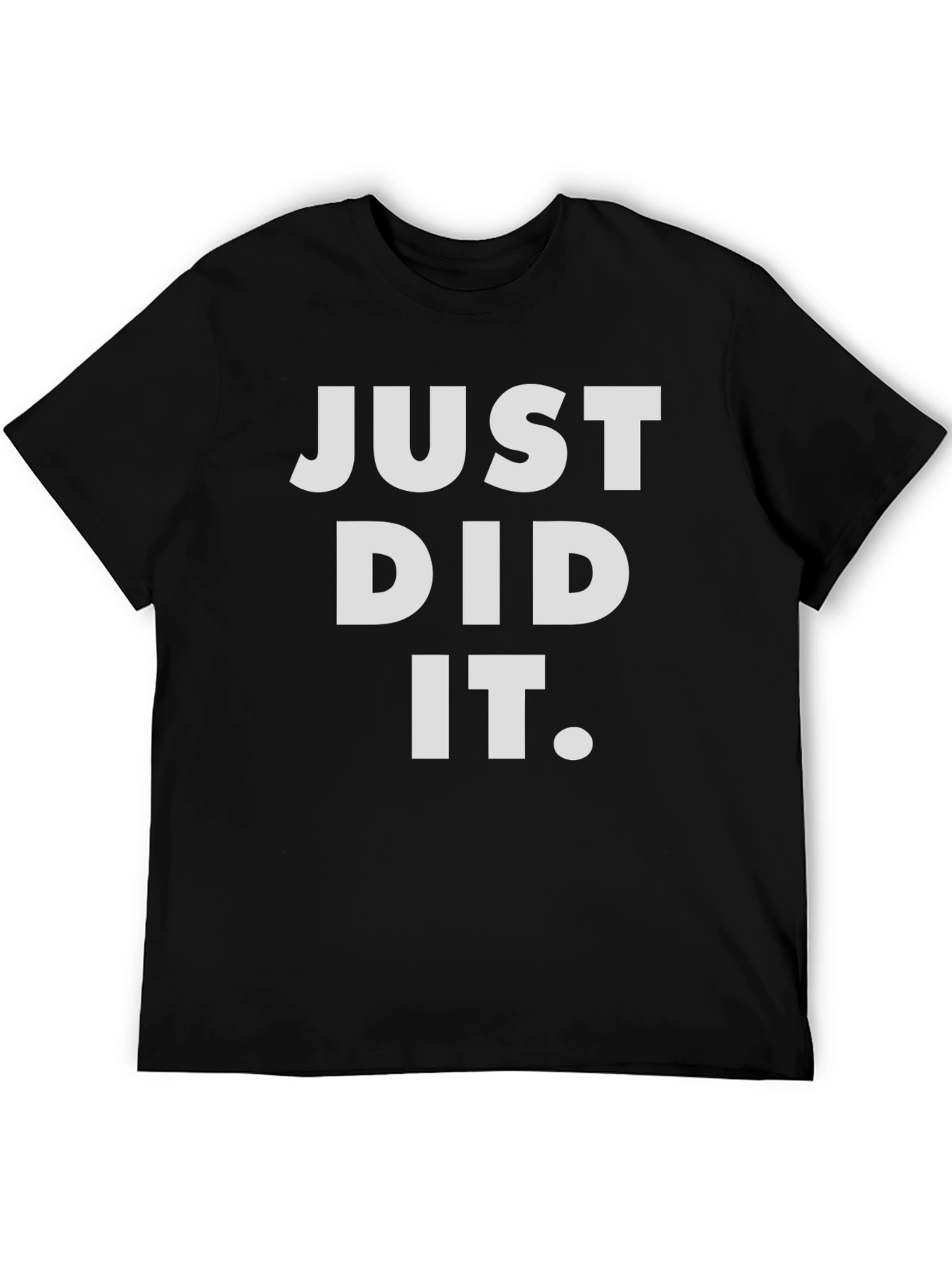 Black Just Did It Graphic Tee - Black Casual T-Shirt view 5