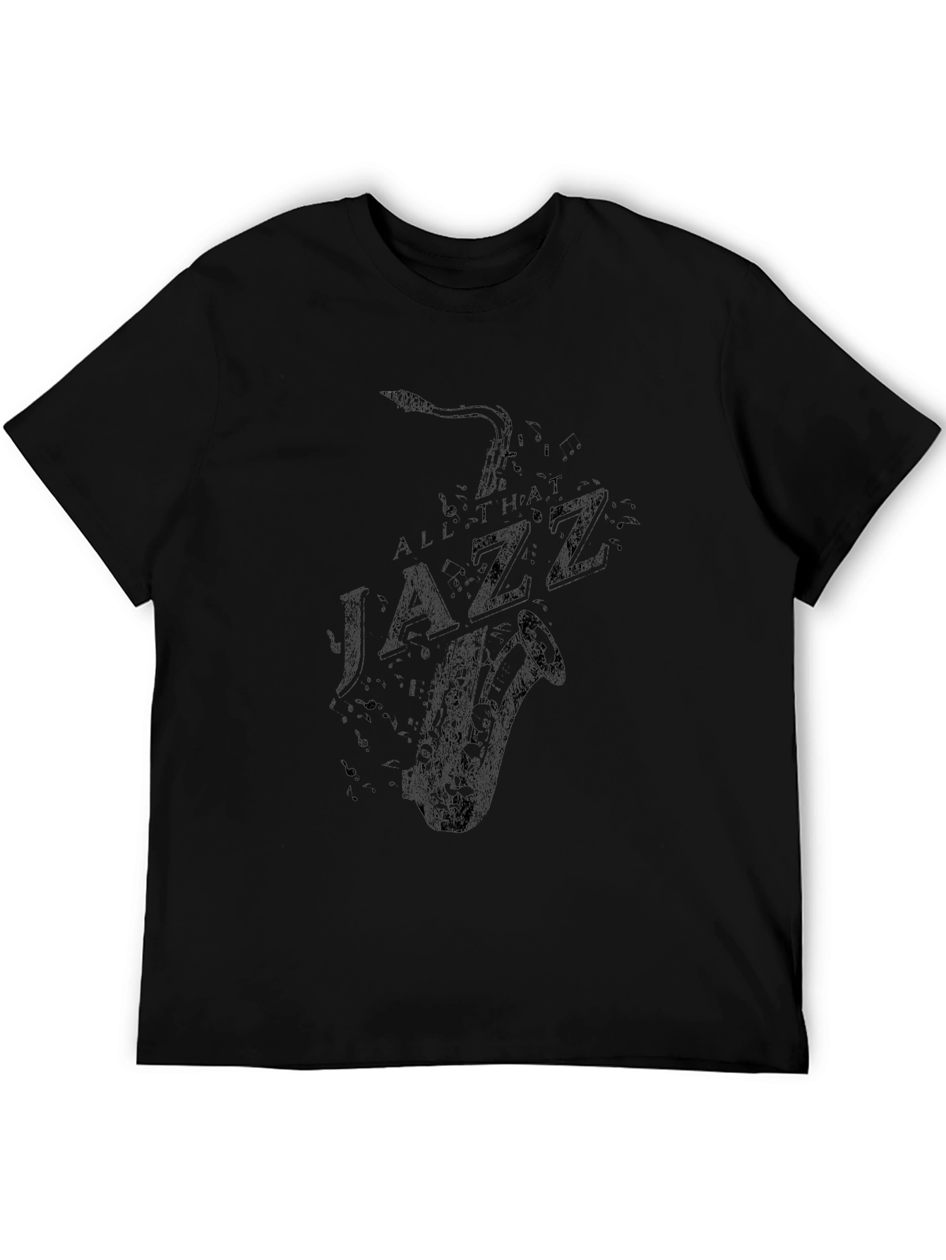 Black All That Jazz Graphic Tee - Black Cotton Comfort view 5