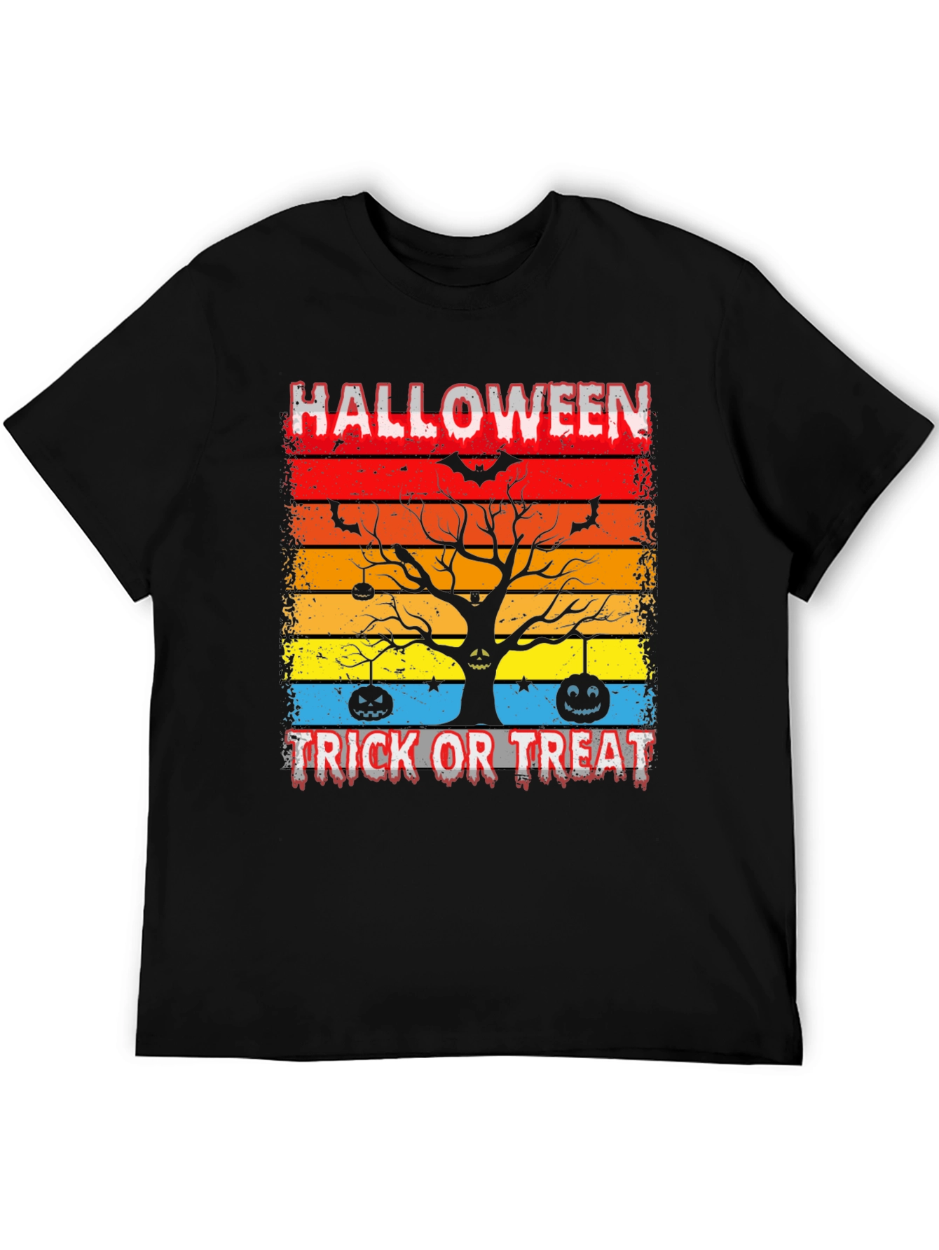 Black Halloween Trick or Treat T-Shirt view 5