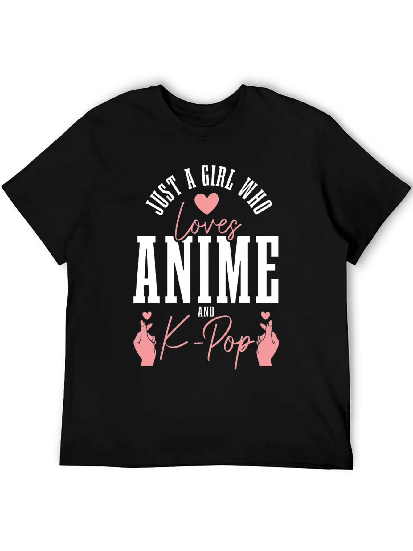 Black Anime & K-Pop Lover T-Shirt view 5