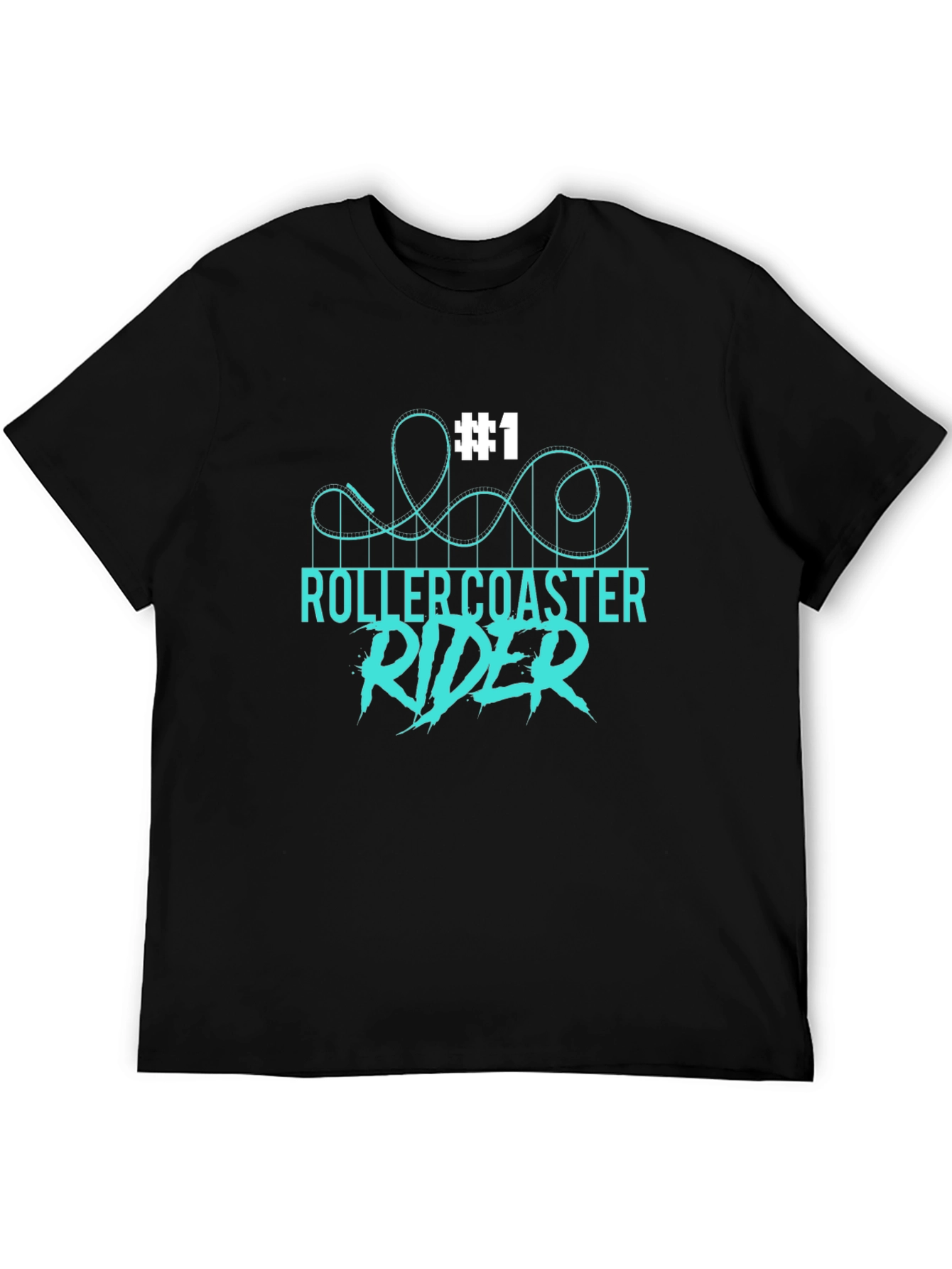 Black Rollercoaster Rider T-Shirt - Thrill Seeker Apparel view 5