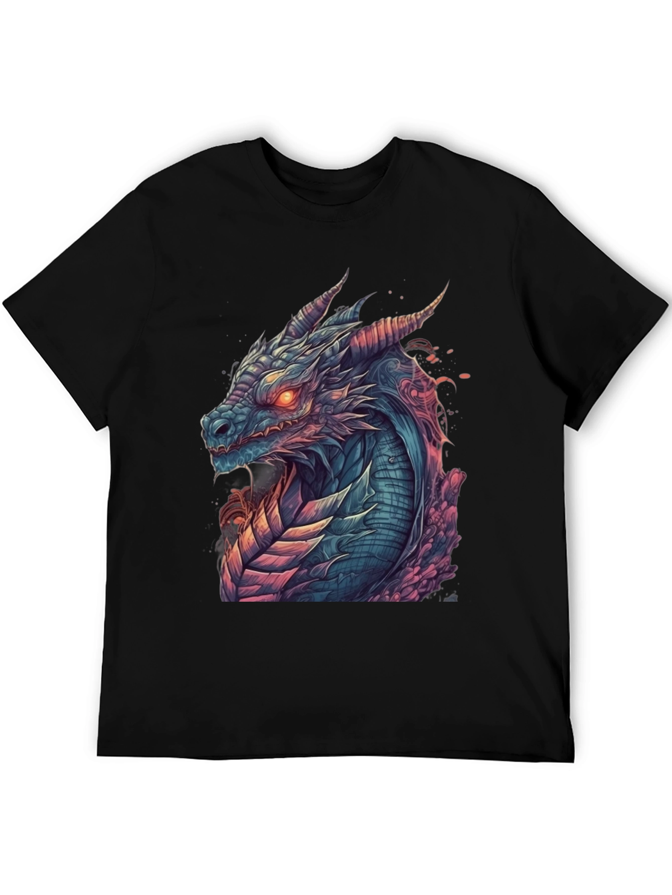 Black Dragon Graphic Tee - Men's Black T-Shirt view 5