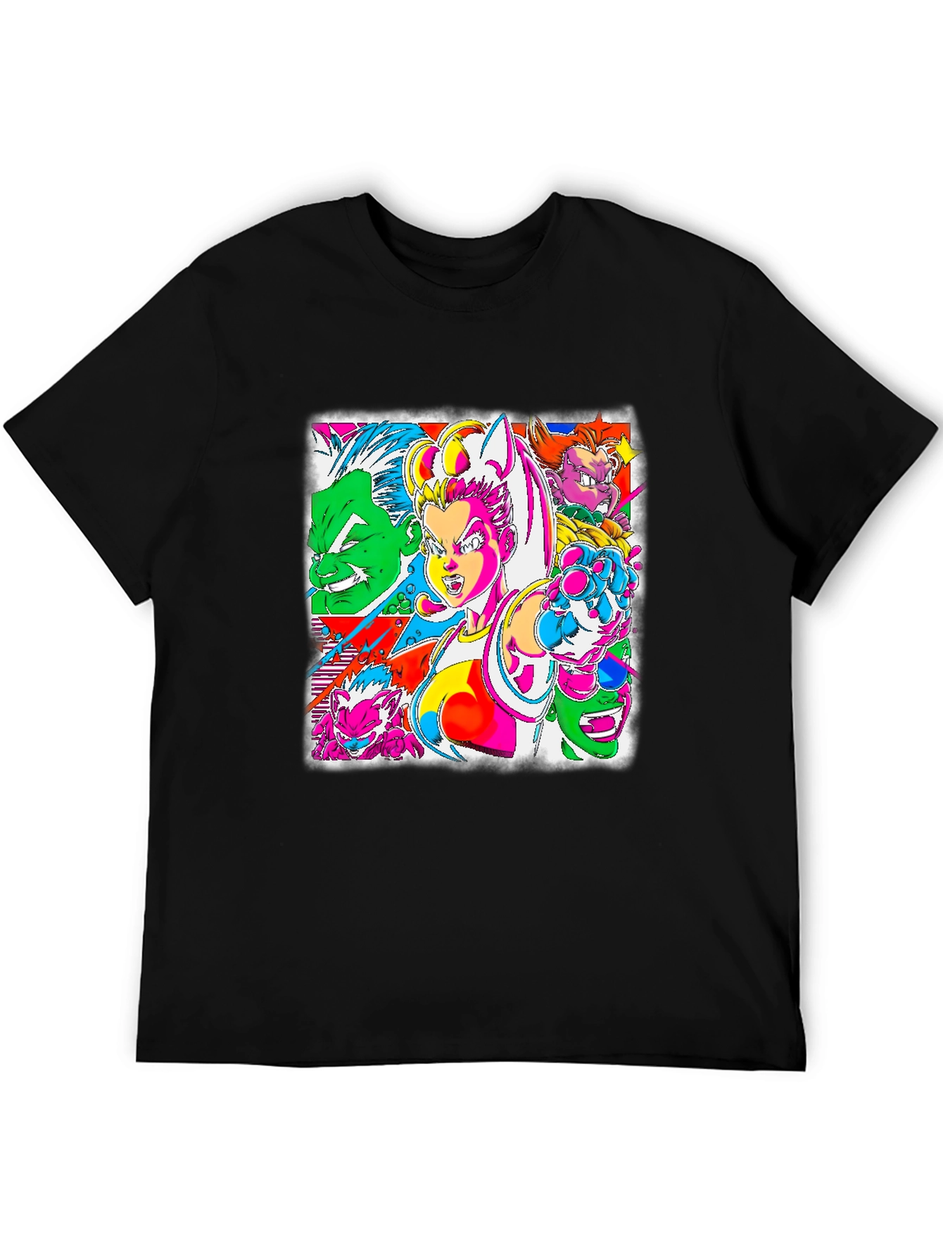 Retro Anime Graphic Tee - Bold & Vibrant Style - 5