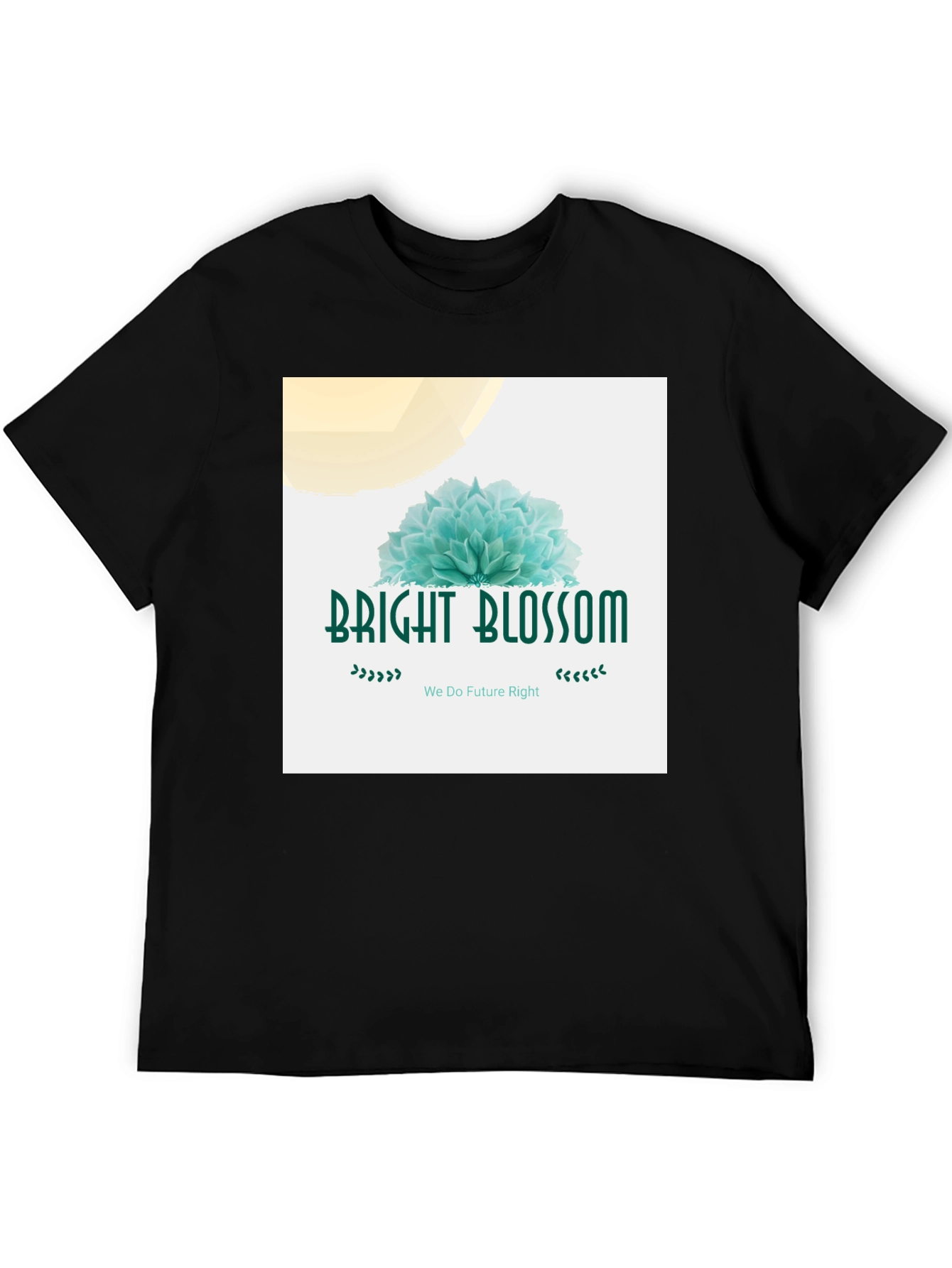Black Bright Blossom Graphic Tee - Soft Cotton Blend view 5