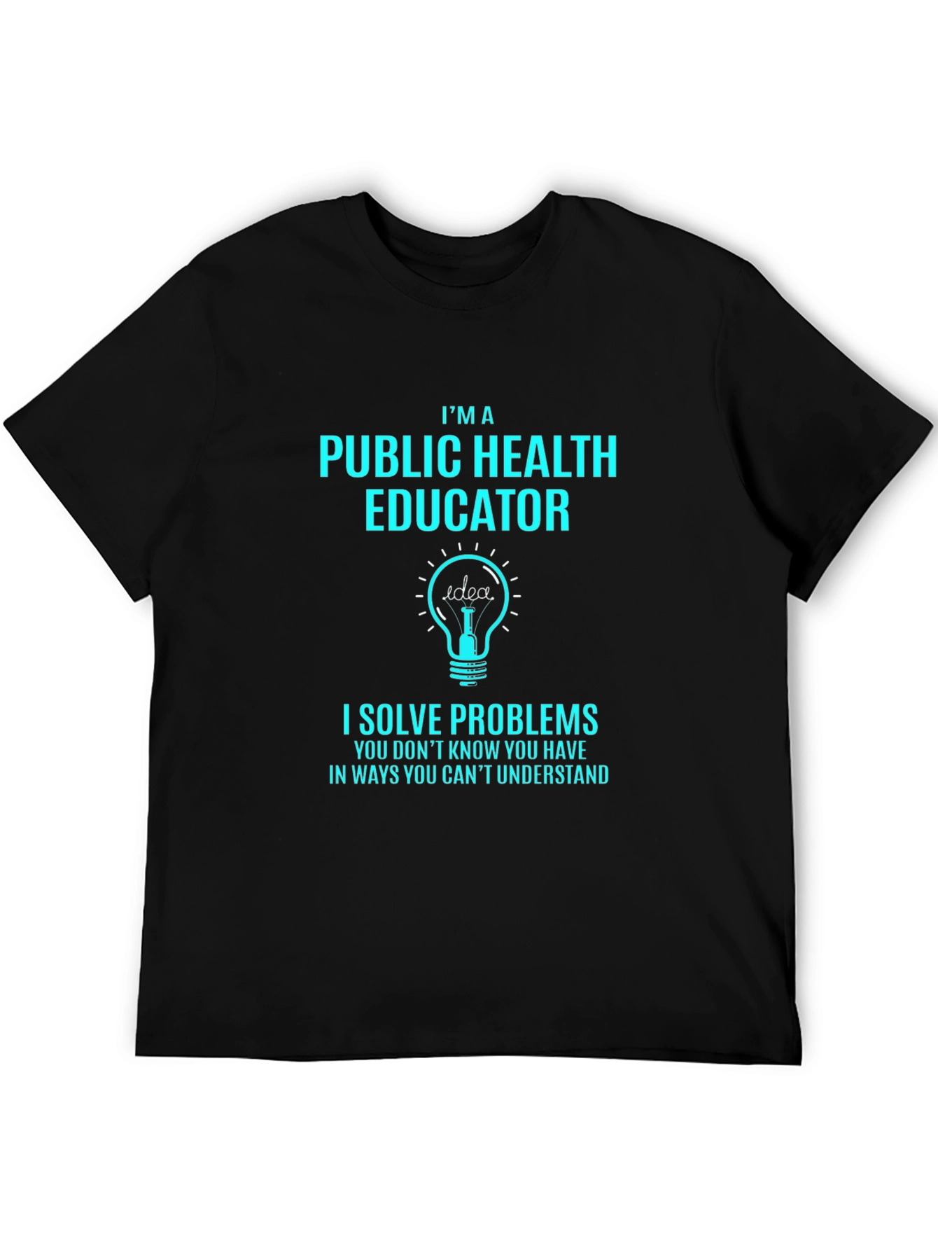Black Public Health Educator T-Shirt - Problem Solver Tee view 5
