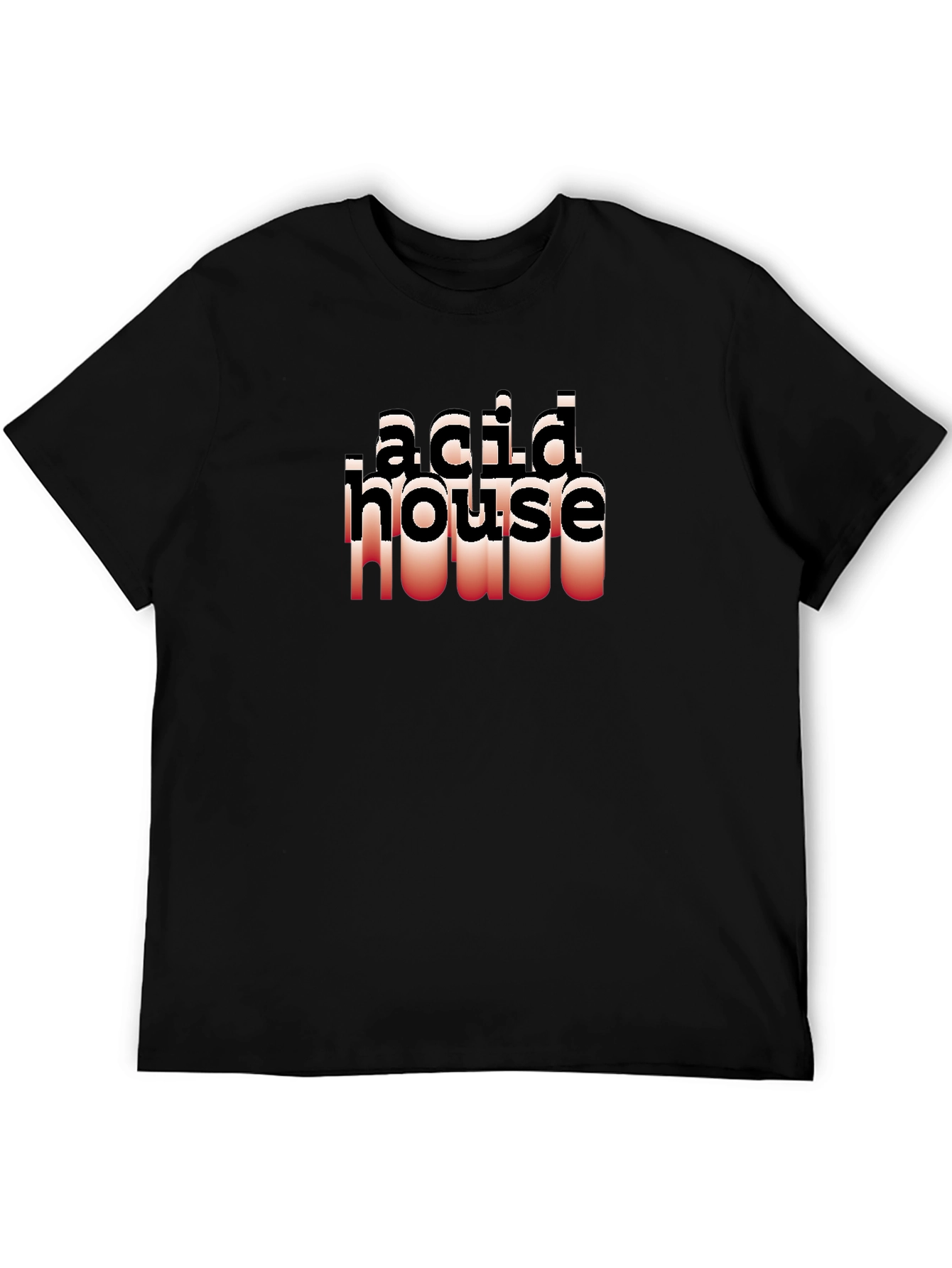 Black Acid House Black T-Shirt - Retro Rave Style view 5