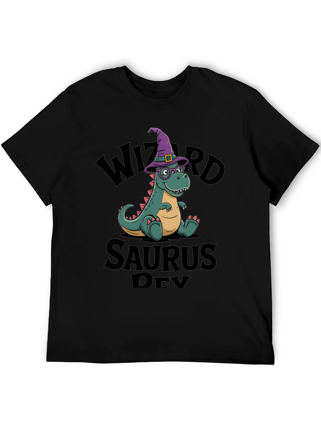 Black Wizard Saurus Dev T-Shirt view 5