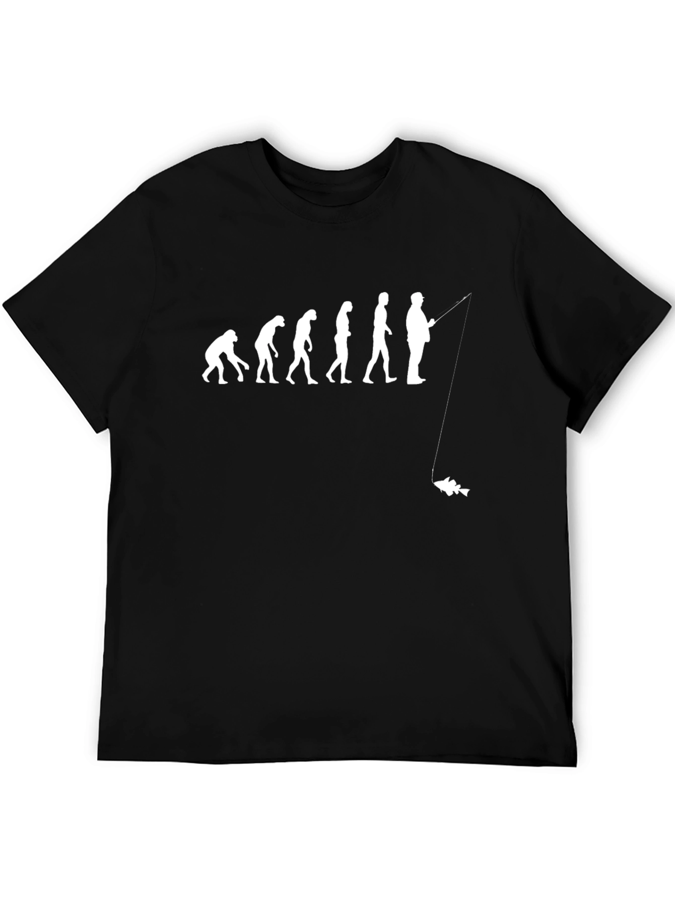Black Evolution of a Fisherman T-Shirt - Black view 5