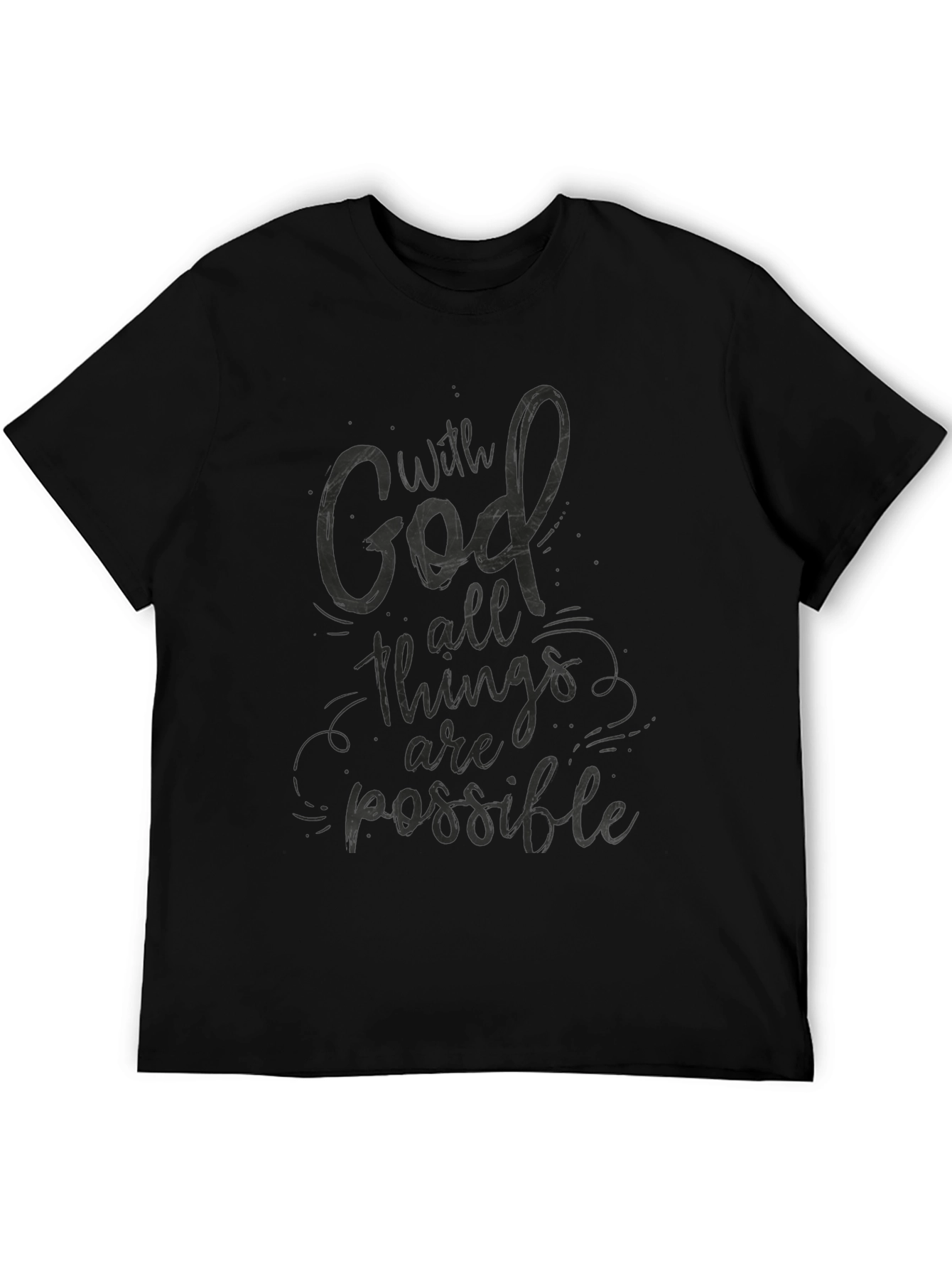 Black With God All Things Are Possible T-Shirt view 5