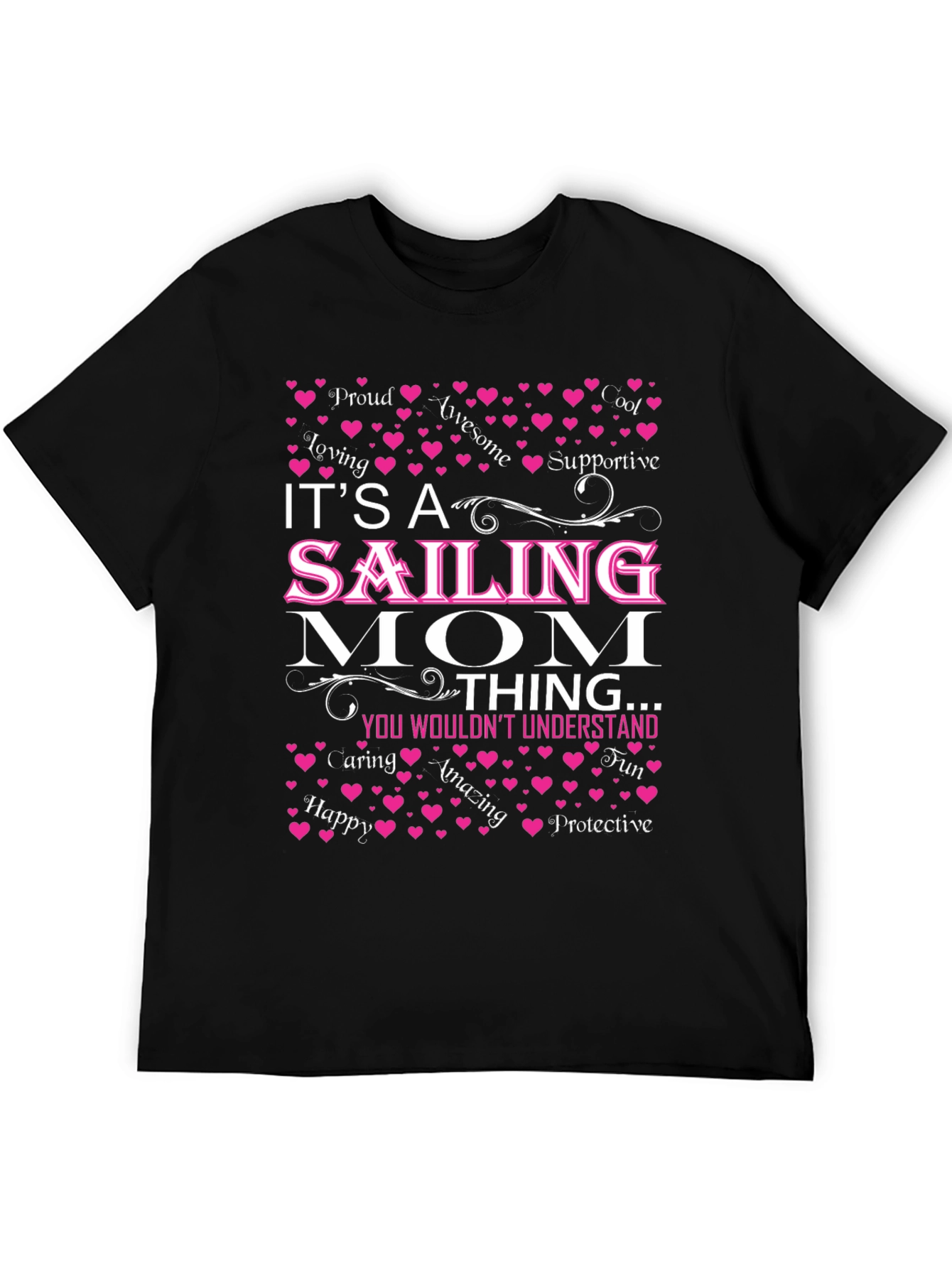 Black It's a Sailing Mom Thing T-Shirt view 5
