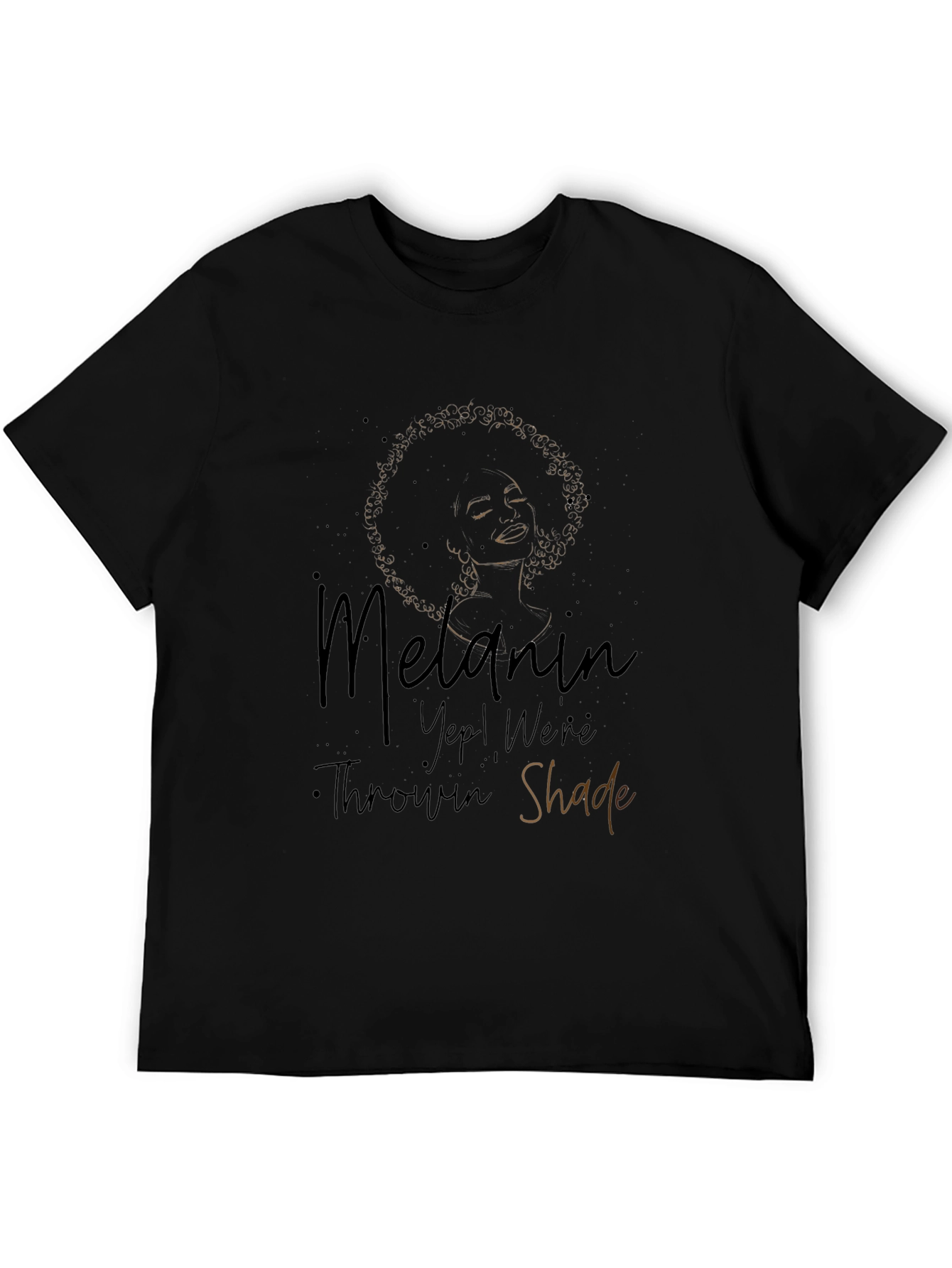 Black Melanin Throwin Shade Graphic Tee - Black view 5