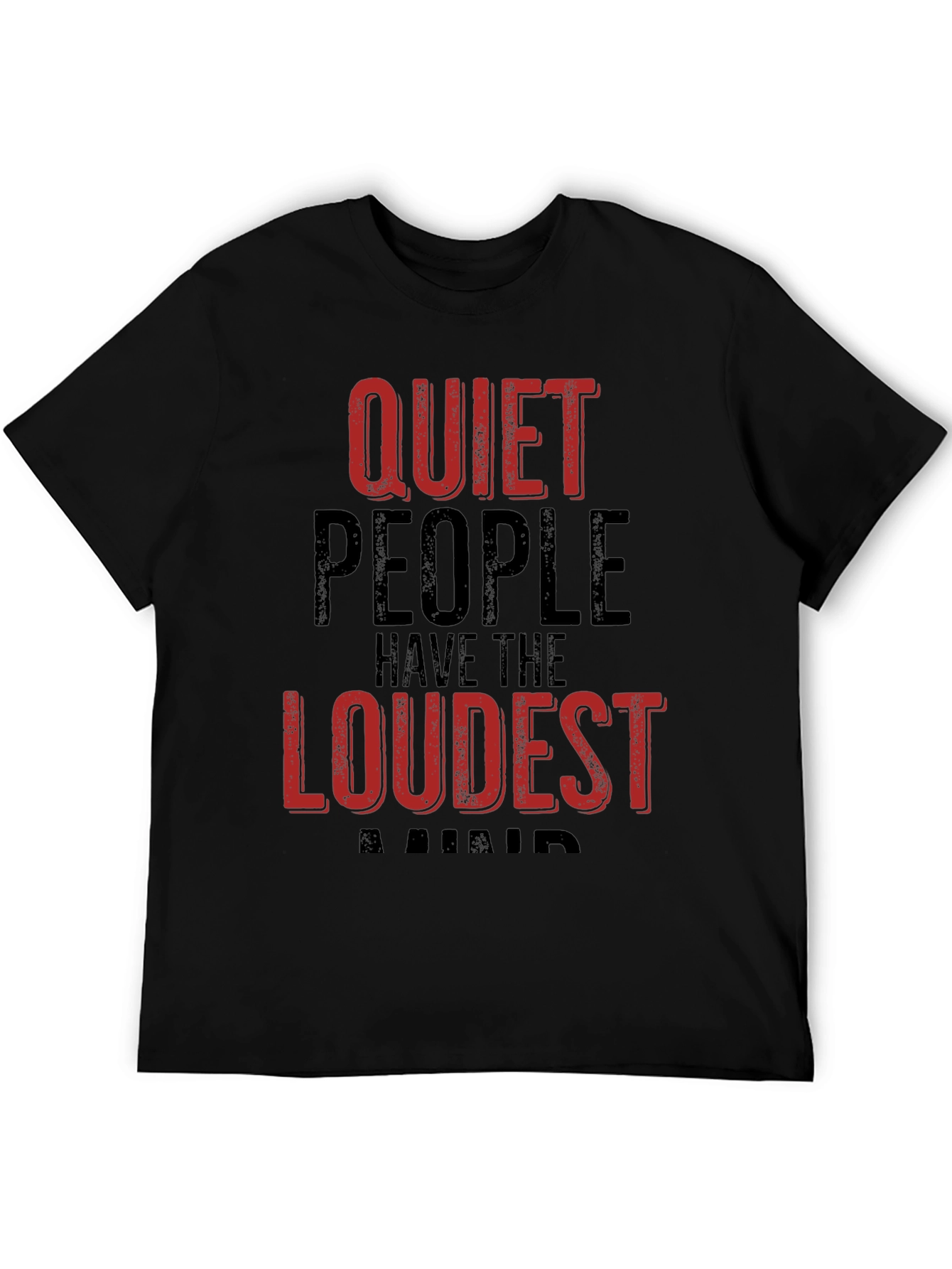 Black Quiet People Loudest Minds Graphic Tee - Black view 5