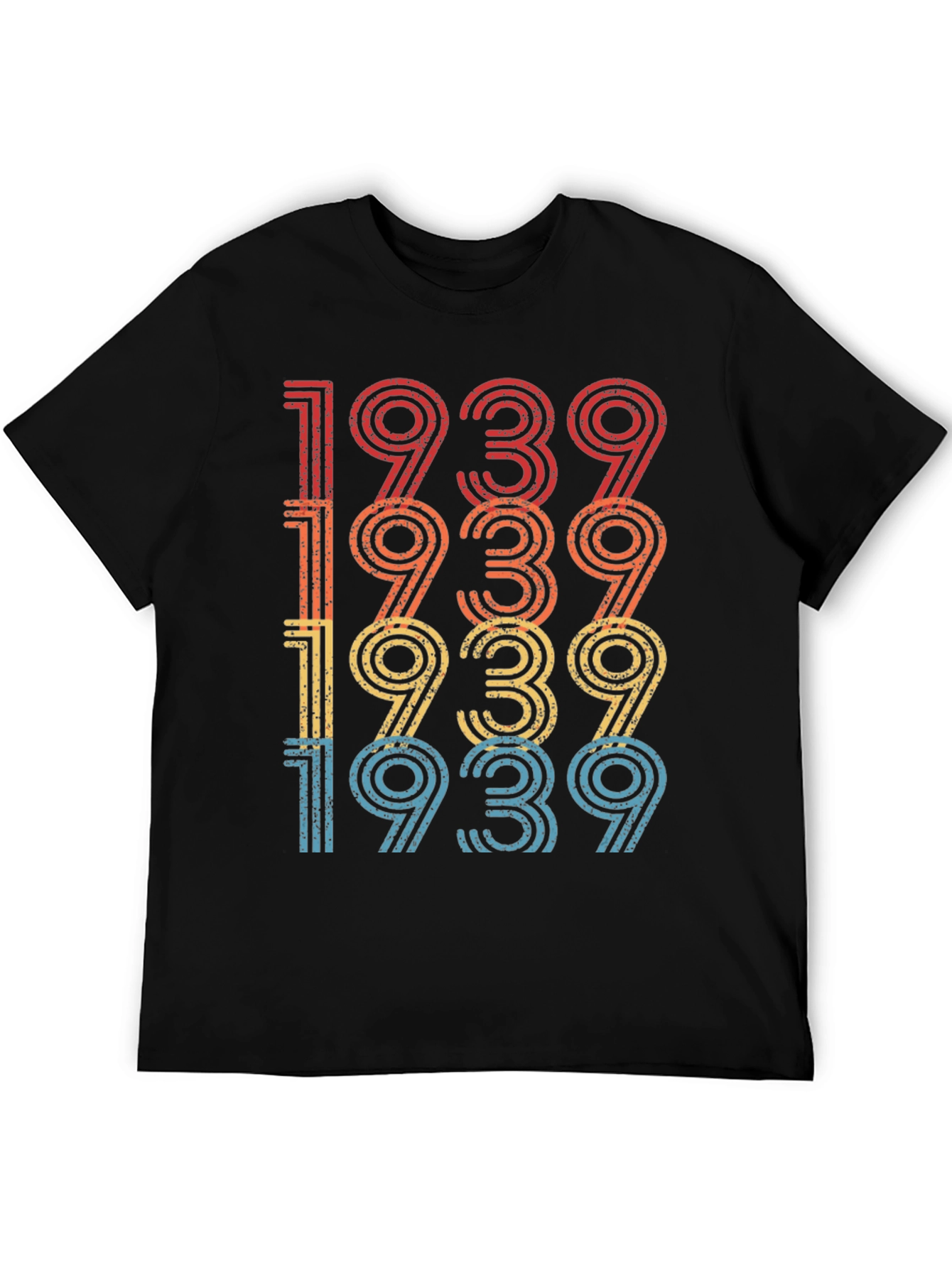 Black Vintage 1939 T-Shirt Retro Birthday Gift view 5