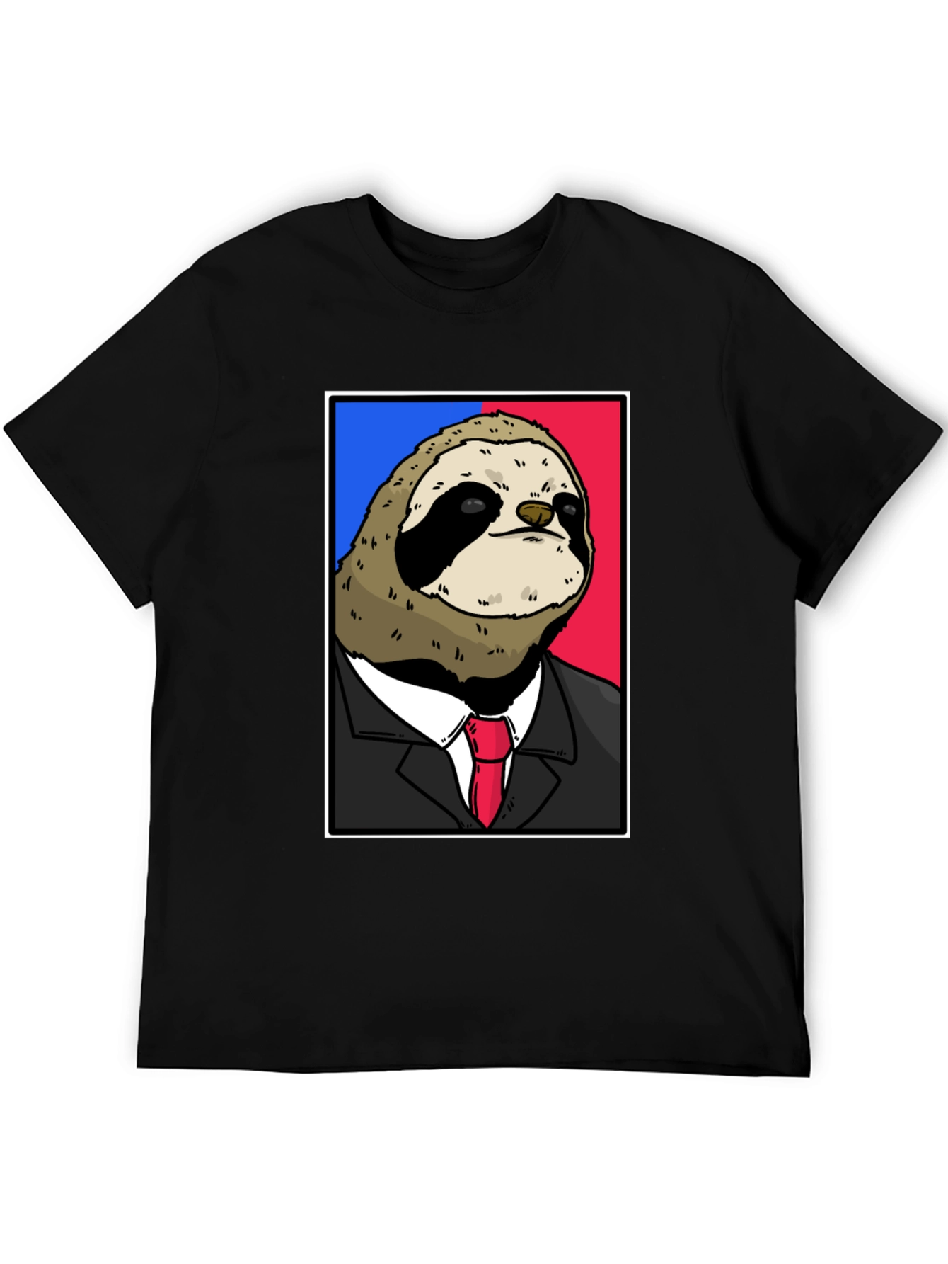 Black Sloth Boss T-Shirt - Funny Animal Tee view 5