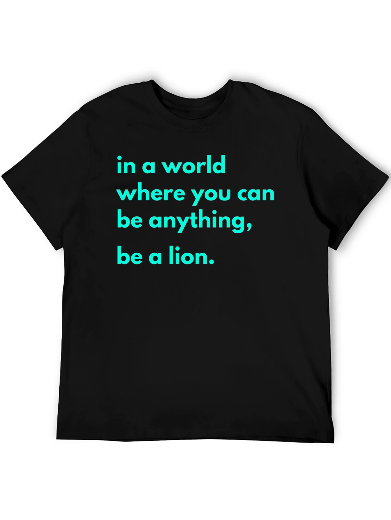 Black Be A Lion Black T-Shirt view 5
