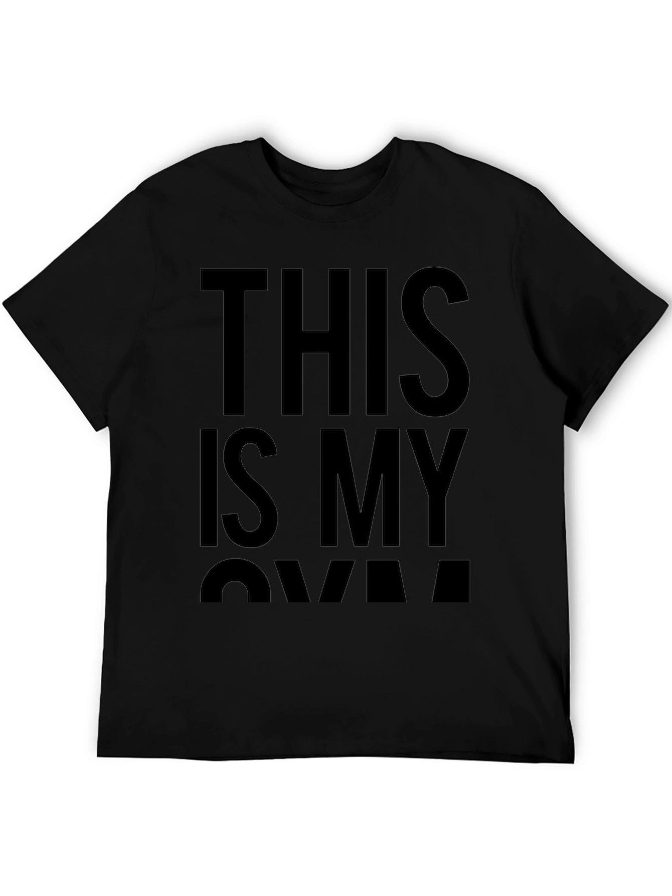 Black Men's 'This is My Own' Graphic Black T-Shirt view 5