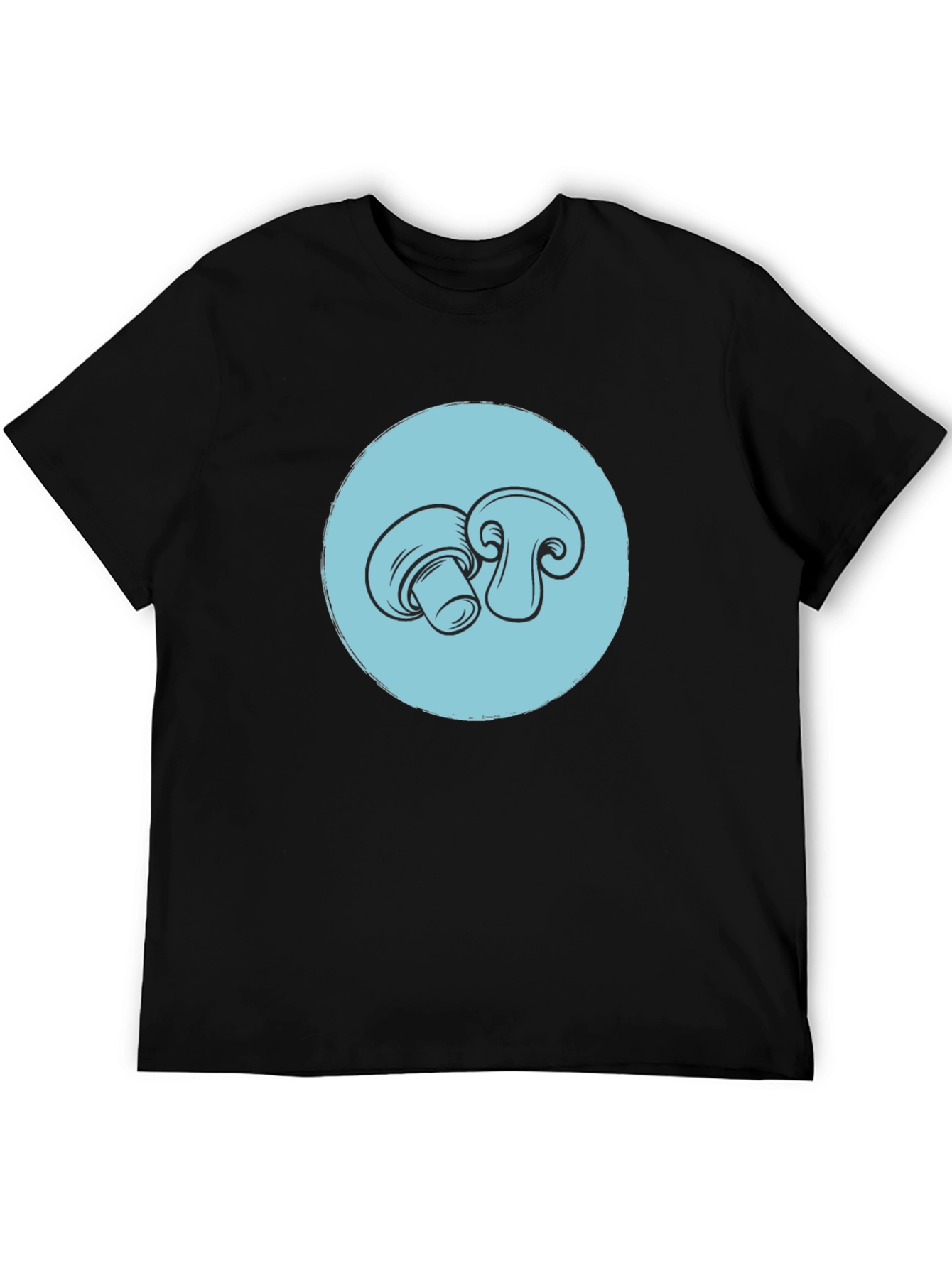Black Mushroom Graphic Tee - Stylish Unisex T-Shirt view 5