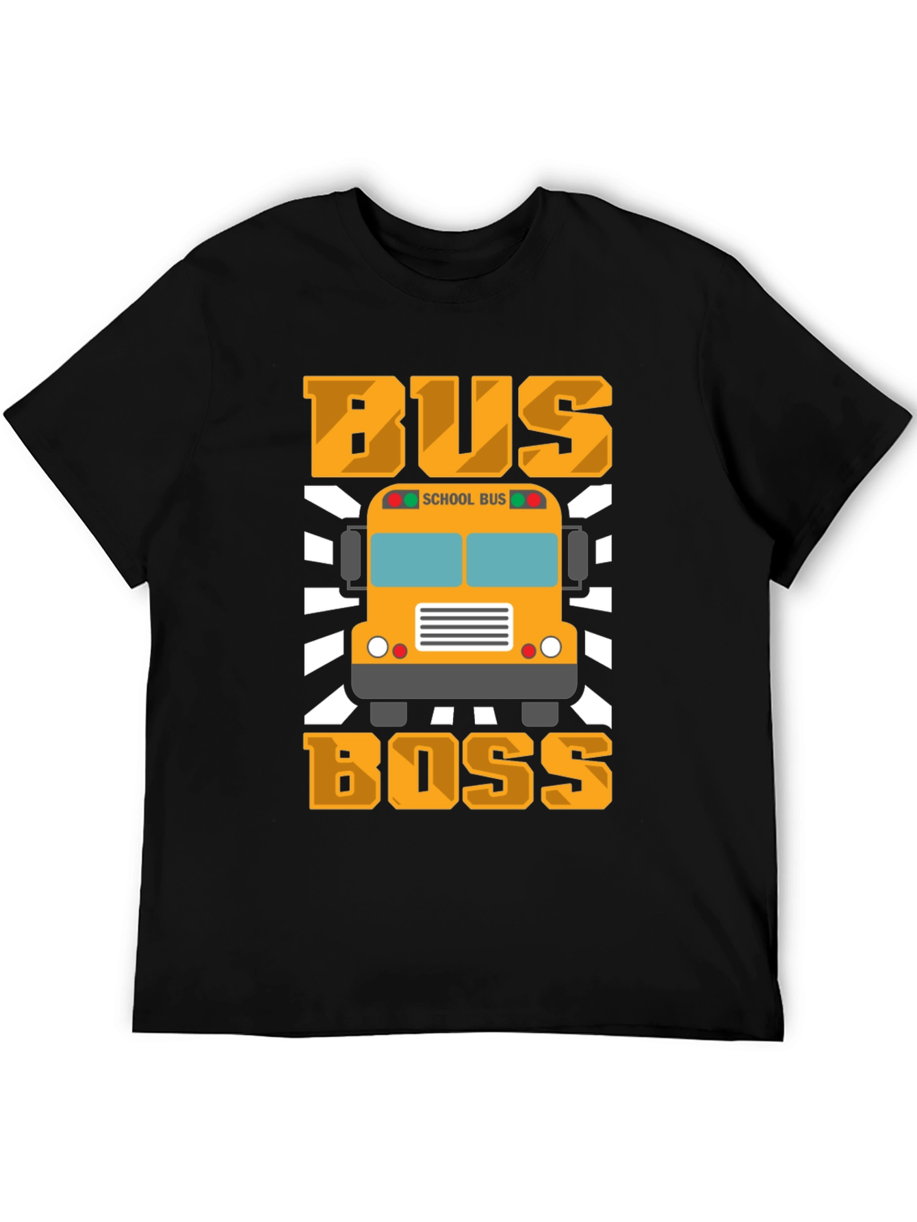 Black Bus Boss T-Shirt - School Bus Driver Apparel view 5