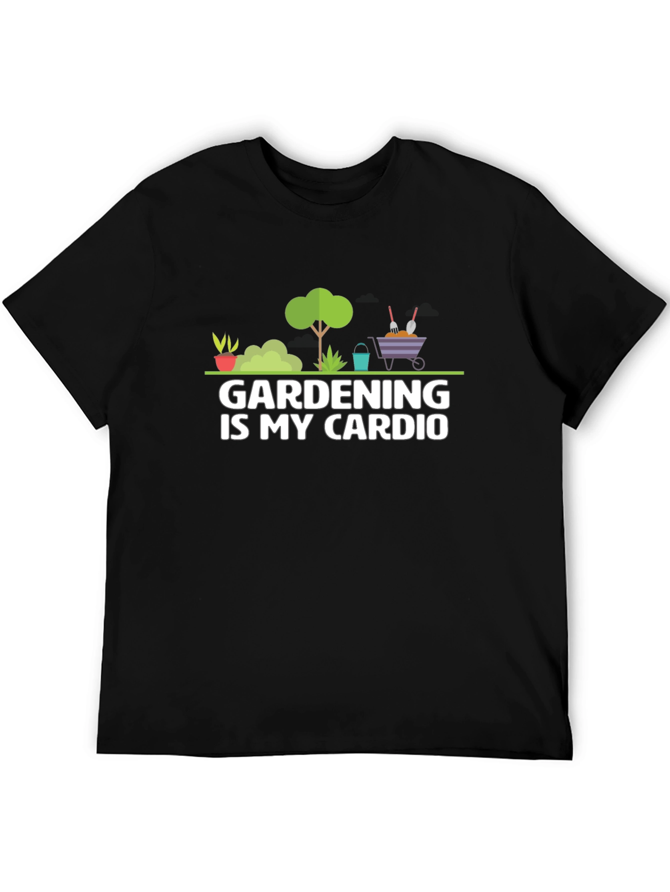 Black Gardening is My Cardio T-Shirt view 5