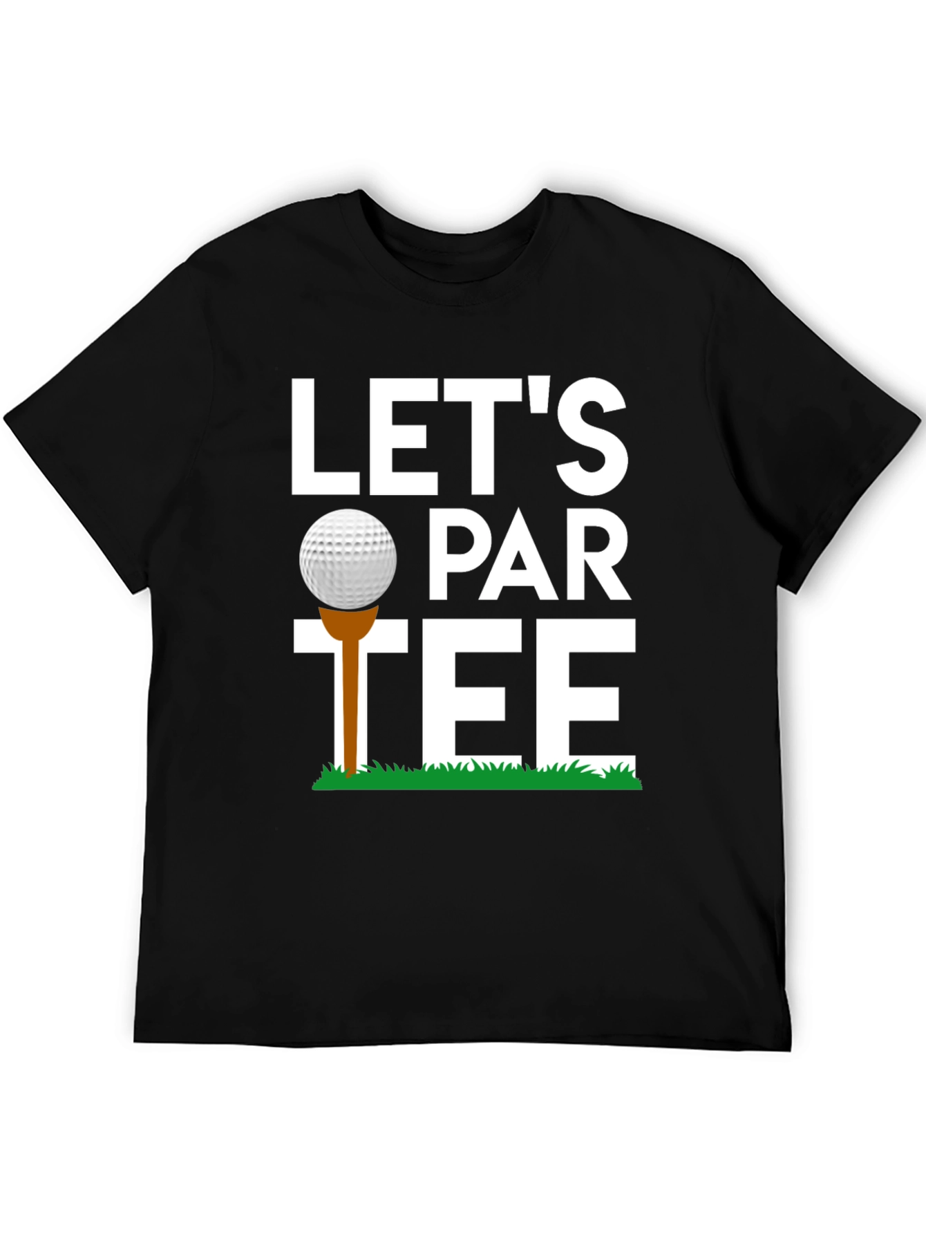 Black Let's Par-Tee Golf T-Shirt Funny Golfing Tee view 5