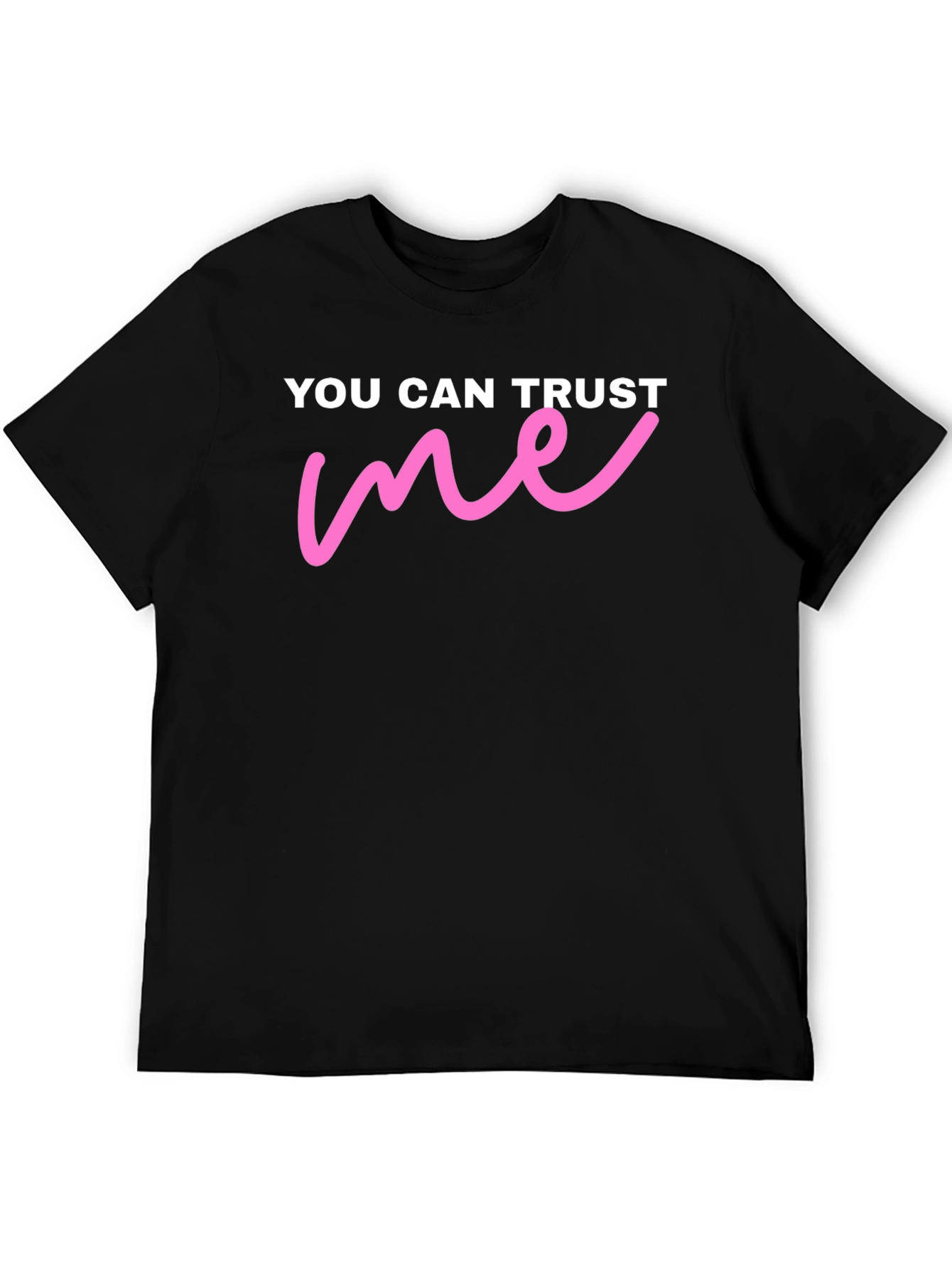 Black You Can Trust Me Graphic Tee - Trendy Casual Comfort view 5