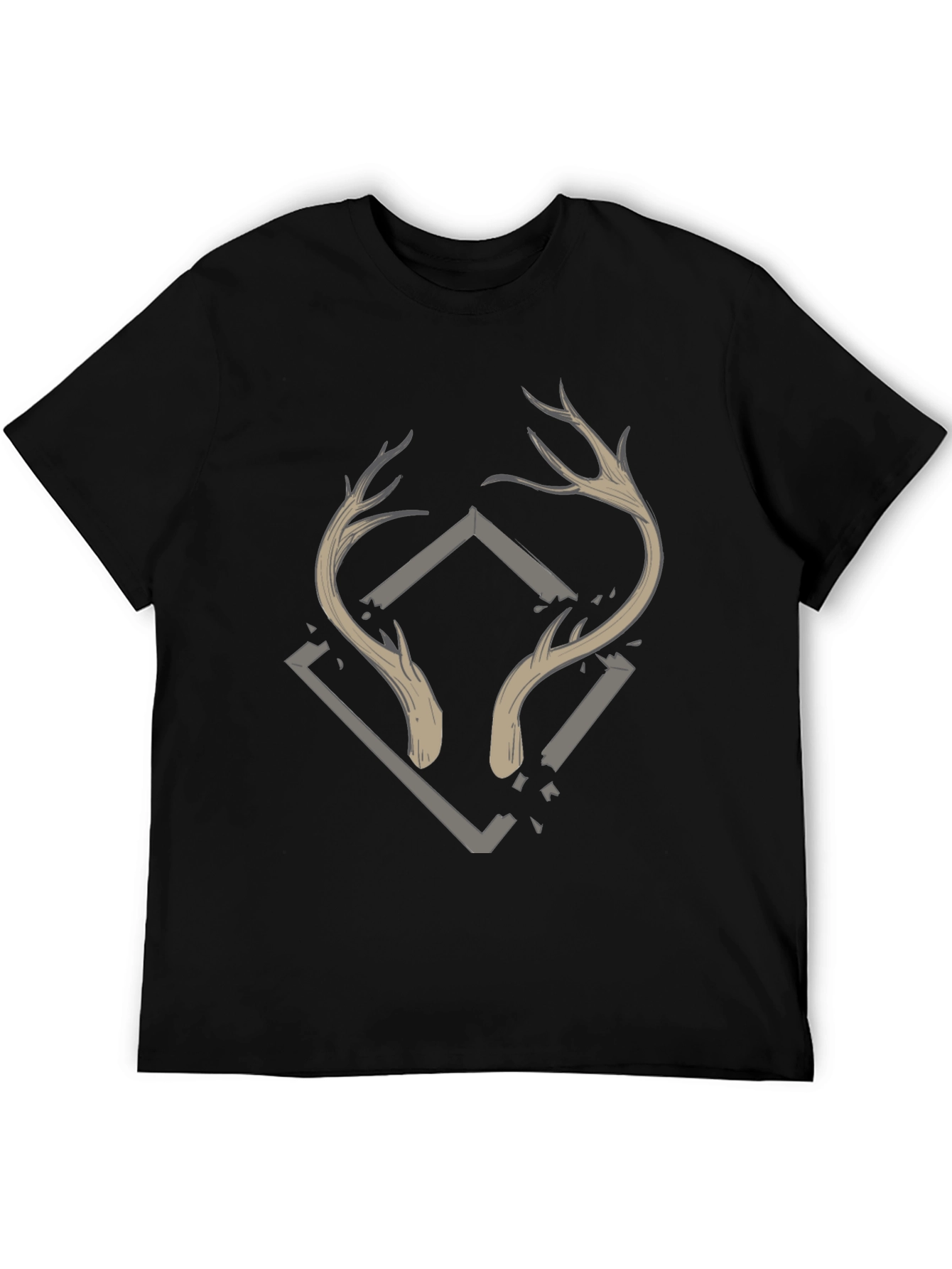 Black Antler Graphic Print Tee - Stylish & Unique view 5