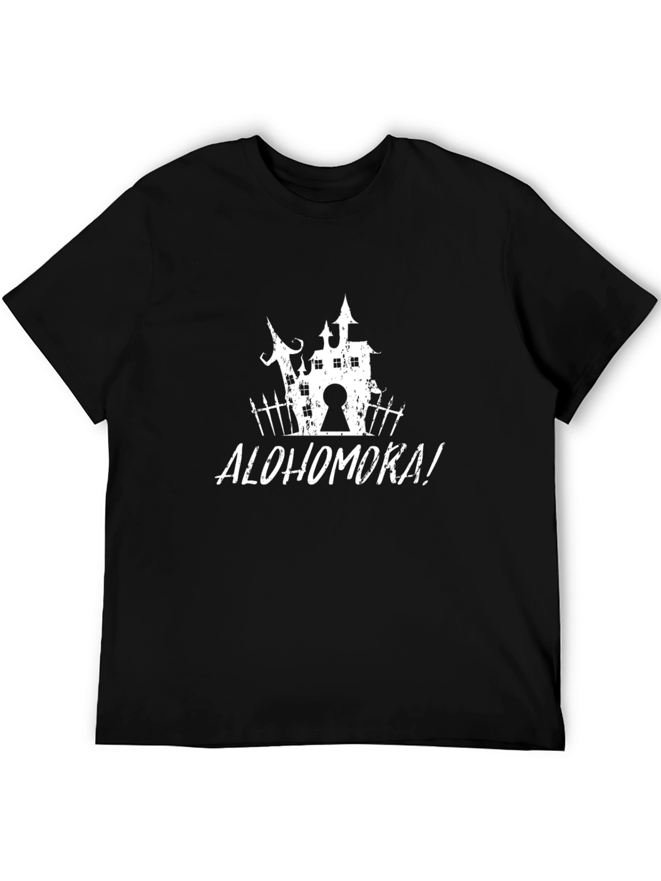 Black Alohomora Haunted House T-Shirt view 5