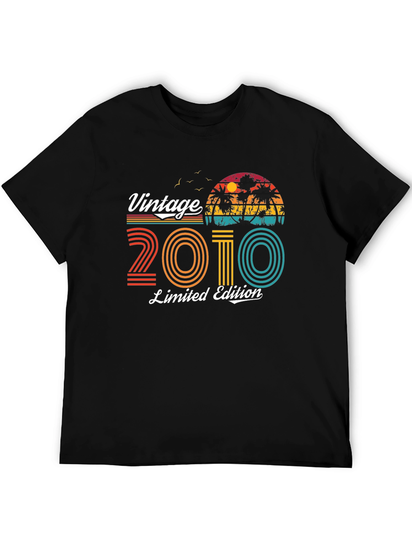 Black Vintage 2010 Limited Edition Retro T-Shirt view 5